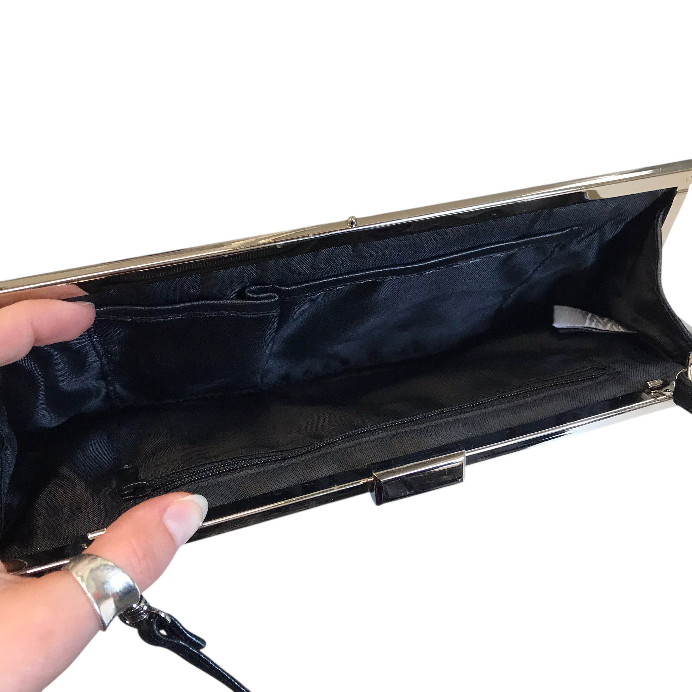 Handbag Leather By Wilsons Leather In Black, Size:Small