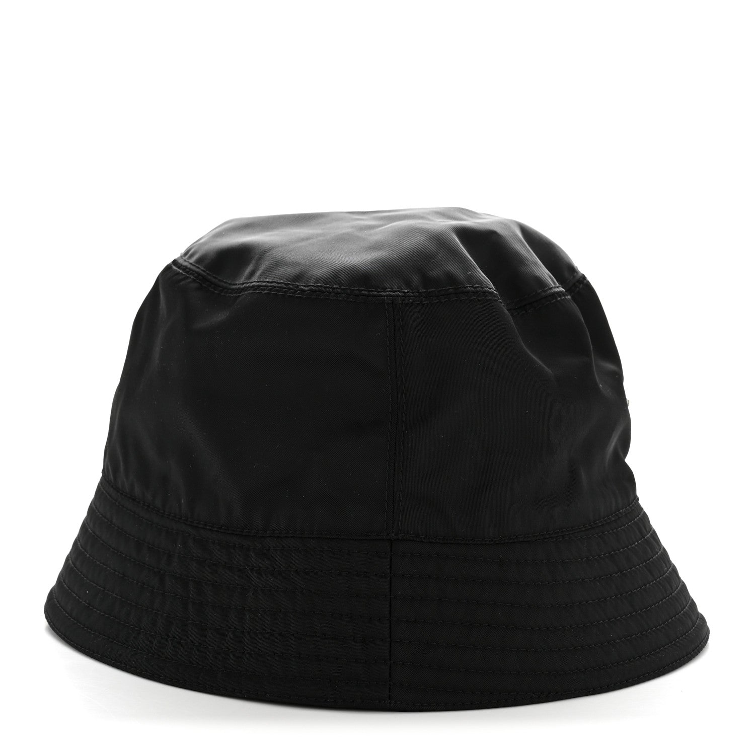 Re-Nylon Metal Triangle Logo Womens Bucket Hat XL Black