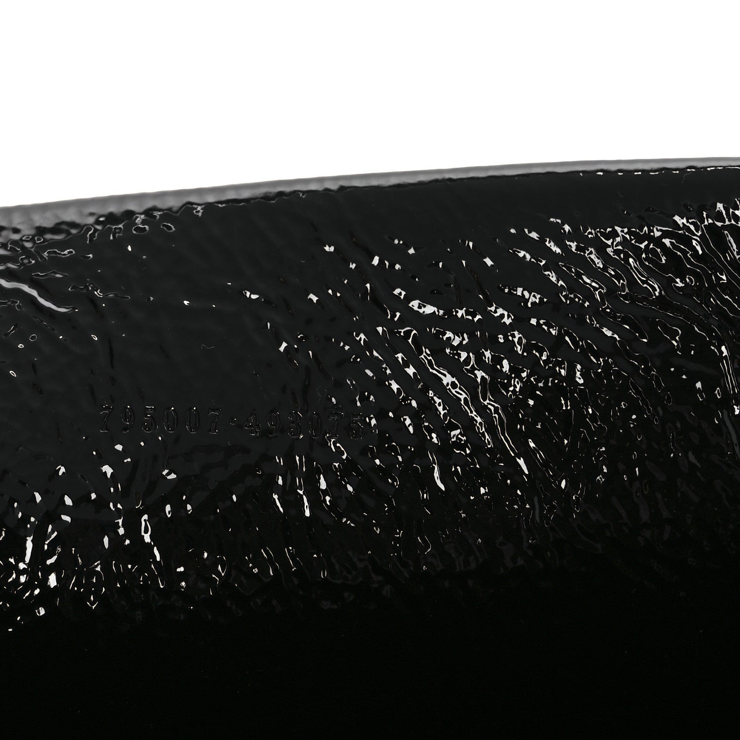 Crinkled Patent Medium Dionysus Top Handle Bag Black