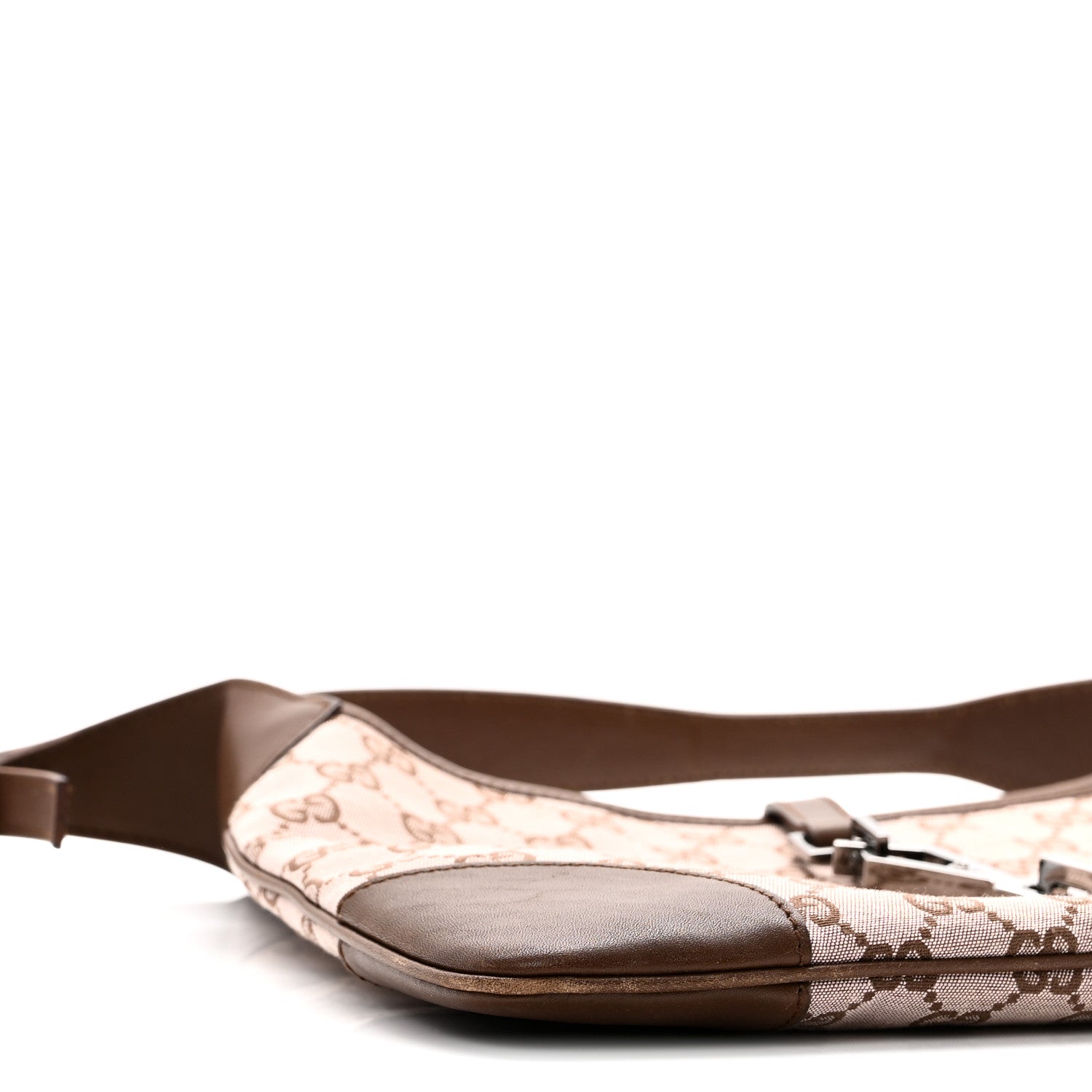 Monogram Lobster Clasp Jackie O Hobo Brown
