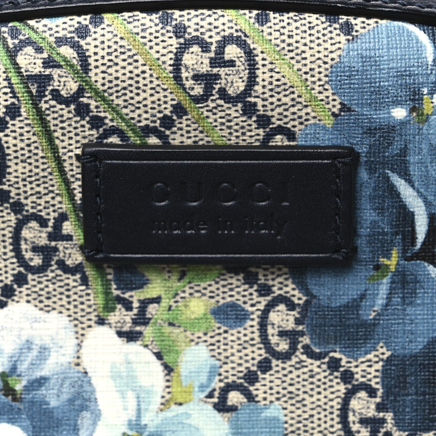 GG Supreme Monogram Blooms Medium Day Backpack Beige Blue Navy