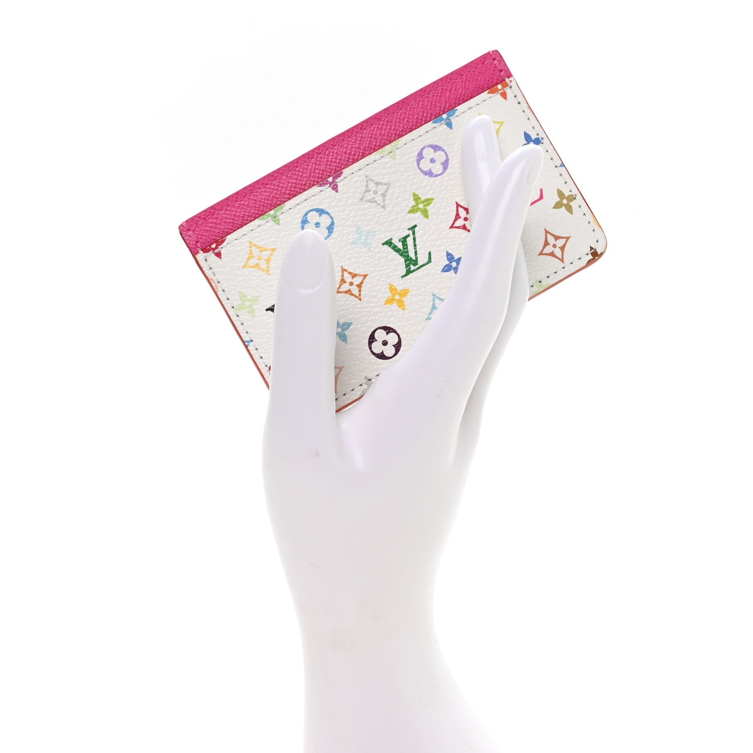 LV X TM Monogram Multicolor Card Holder Kawaii Pink
