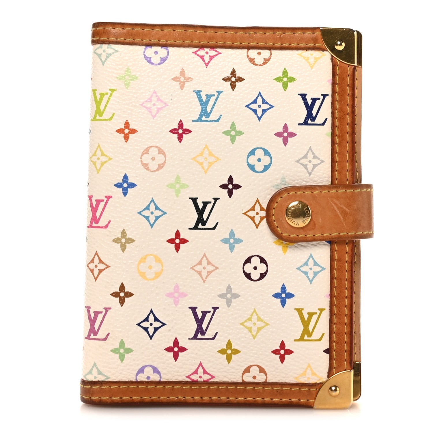 Monogram Multicolor Small Ring Agenda Cover White