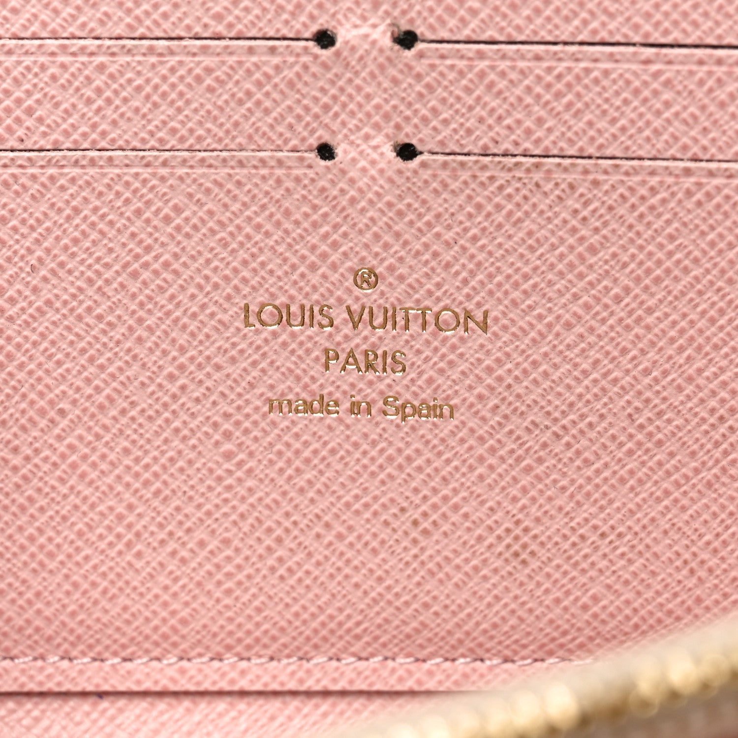Damier Azur Studded Clemence Wallet Rose Ballerine