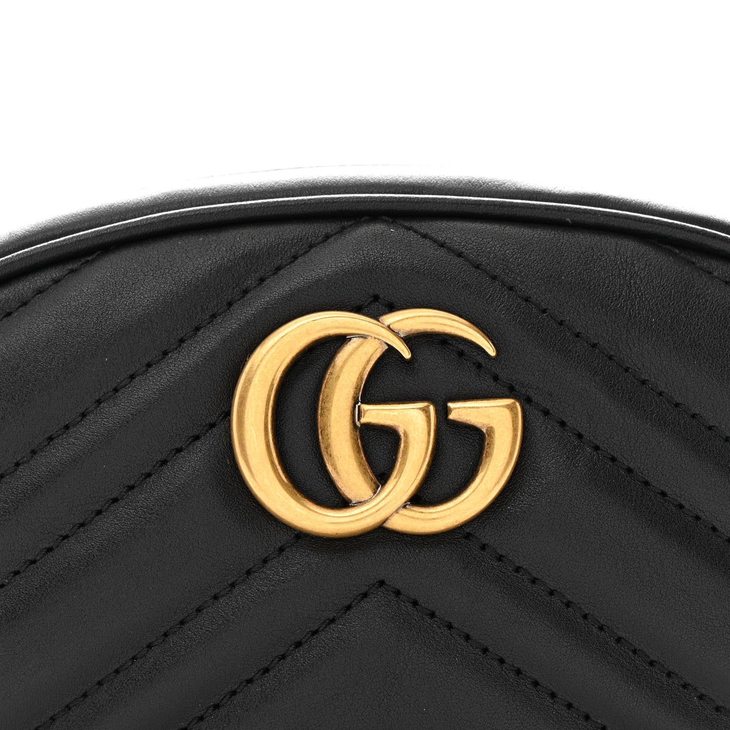 Calfskin Matelasse GG Marmont Belt Bag 75 30 Black