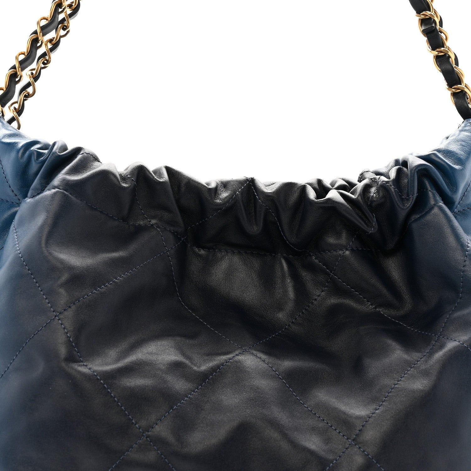 Shaded Calfskin Quilted Small Chanel 22 Blue Dark Blue