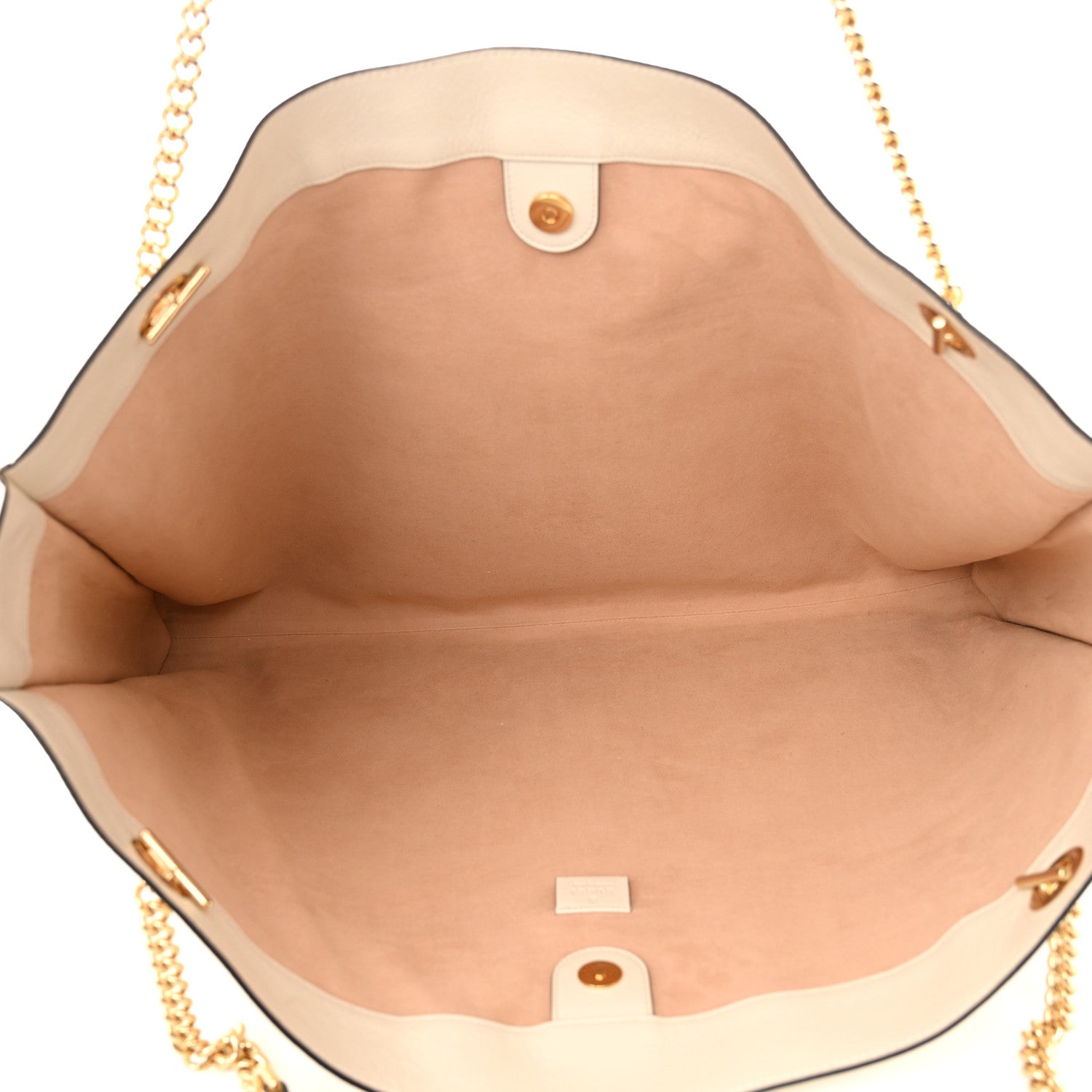 Calfskin Maxi Rajah Chain Tote White