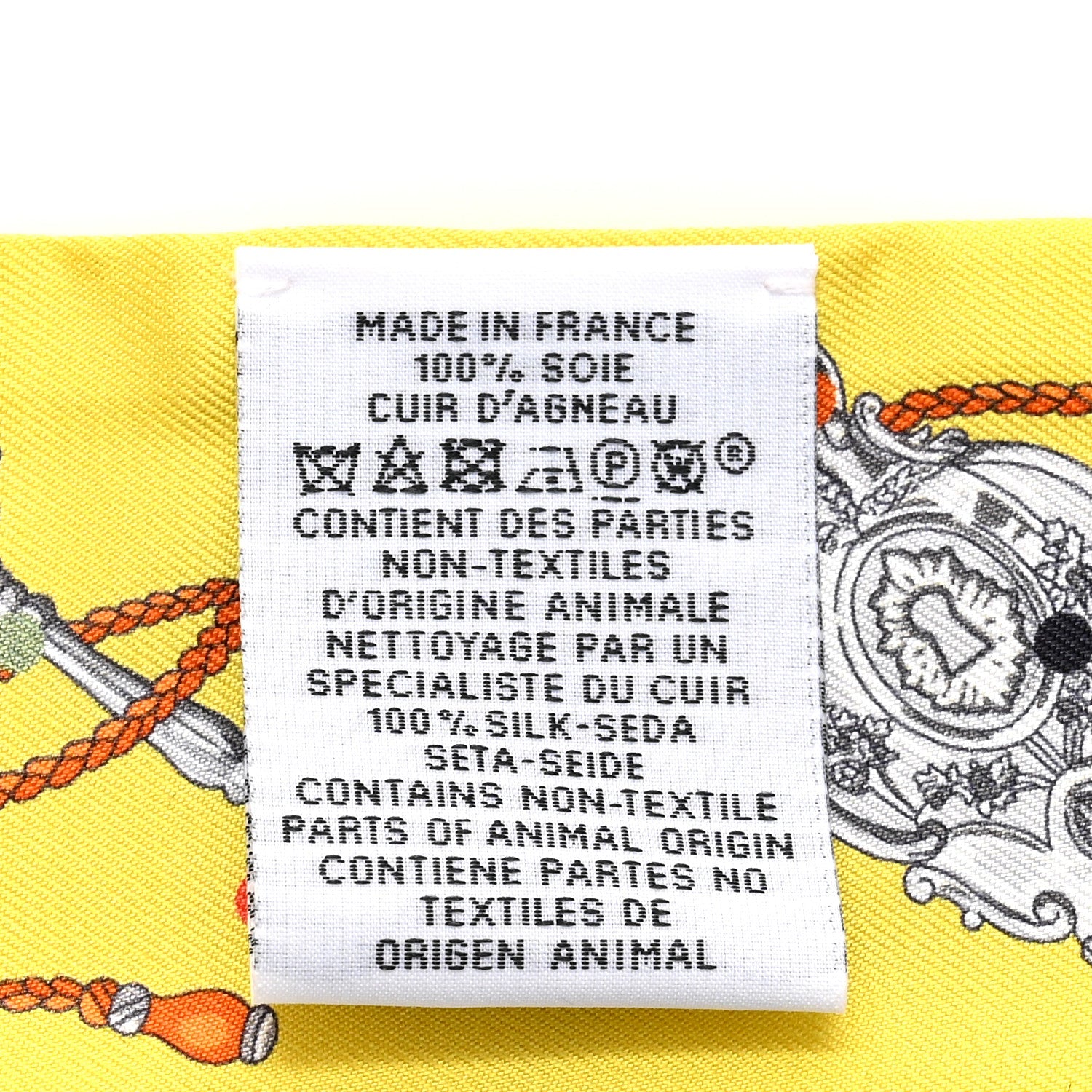 Silk Agneau Les Cles A Pois Fringed Twilly Jaune Argent Orange Vif