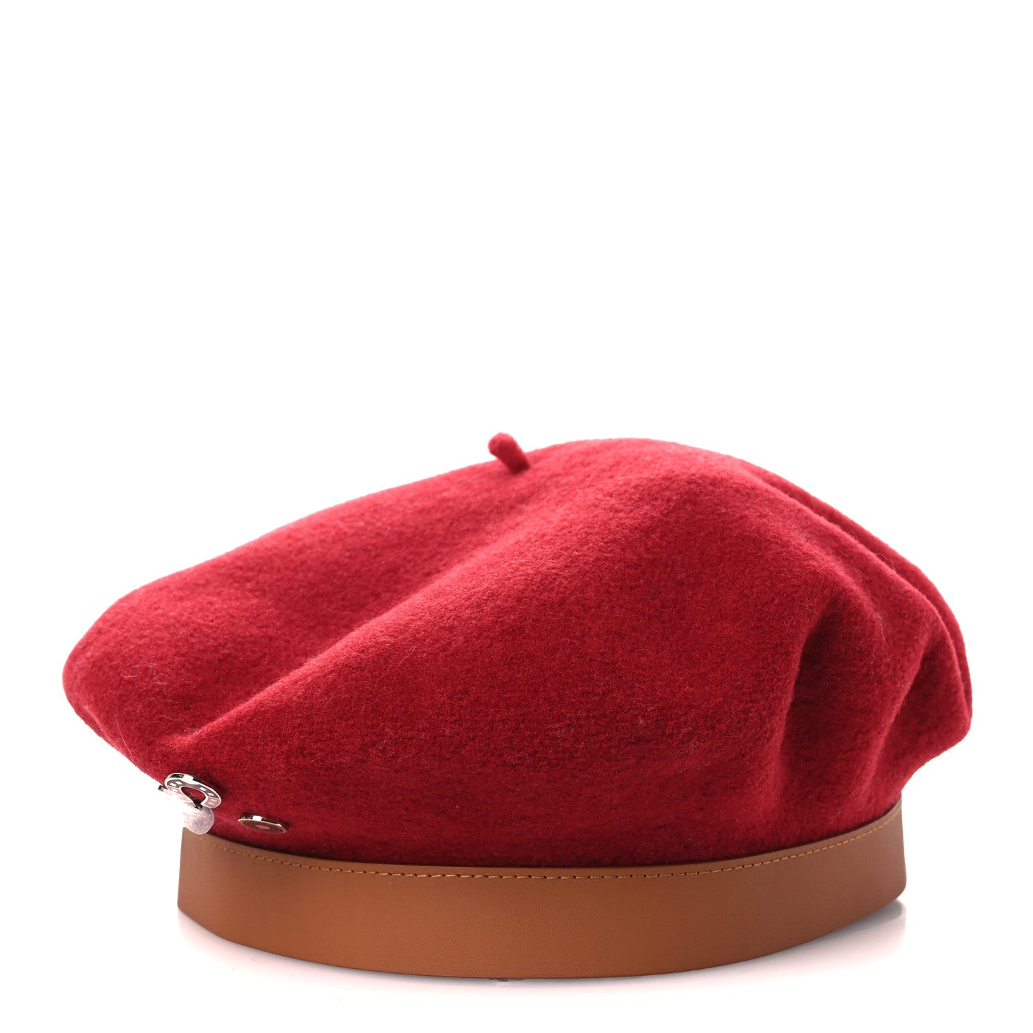 Merino Wool Bonnie Sailor Beret 59 Rouge Rubis