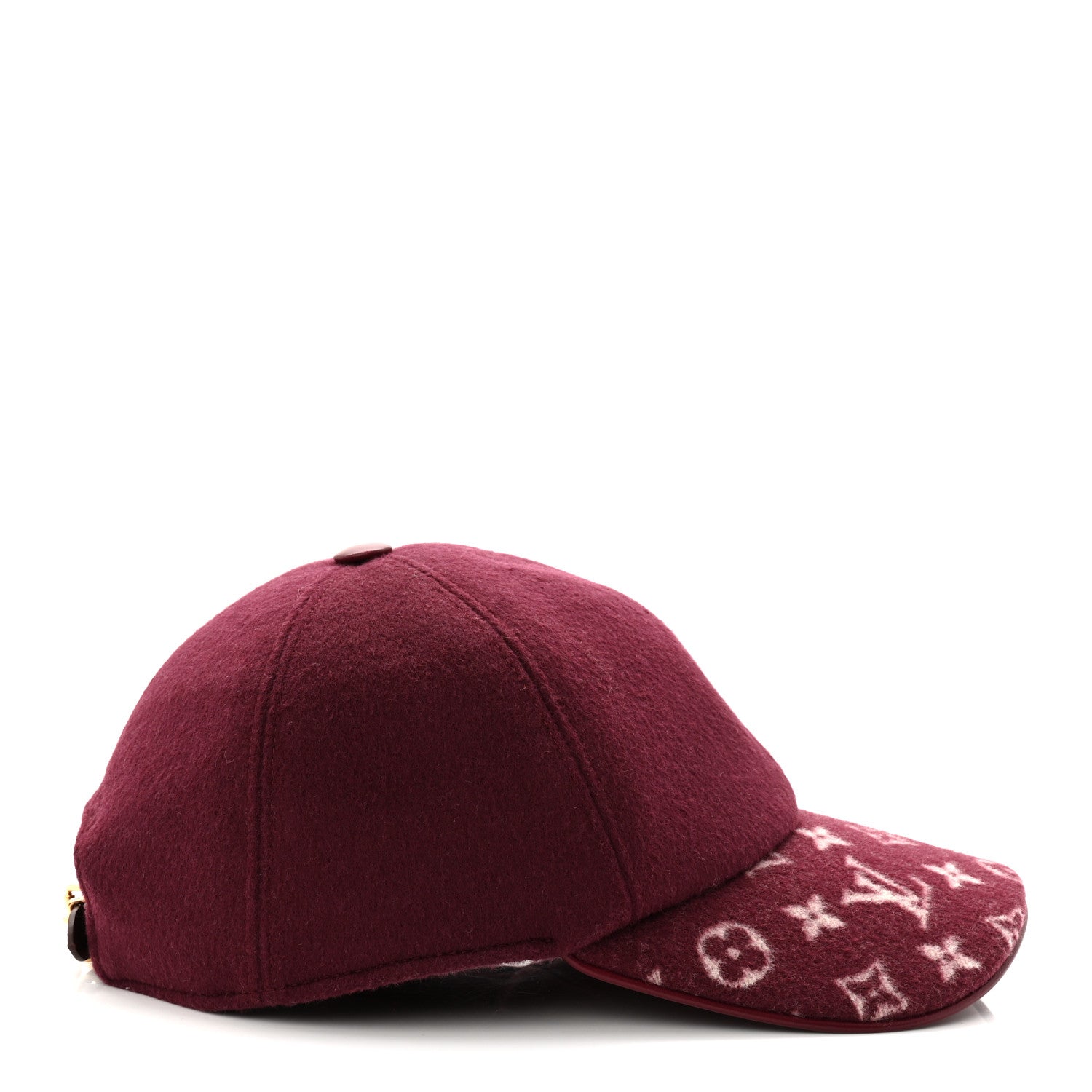 Wool Silk Monogram Endless Cap L Bordeaux