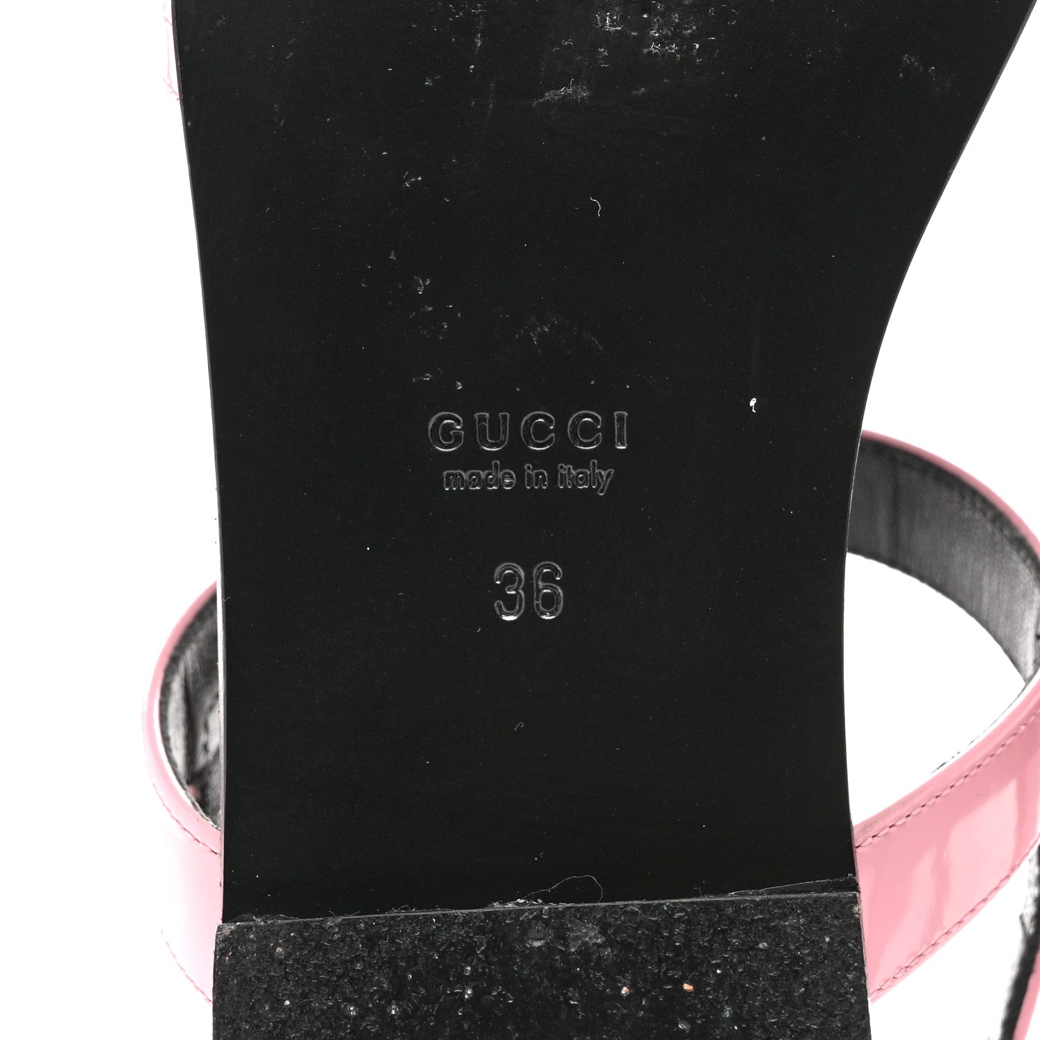 Patent Calfskin Horsebit Divine Slingback Sandals 36 Dolly Pink