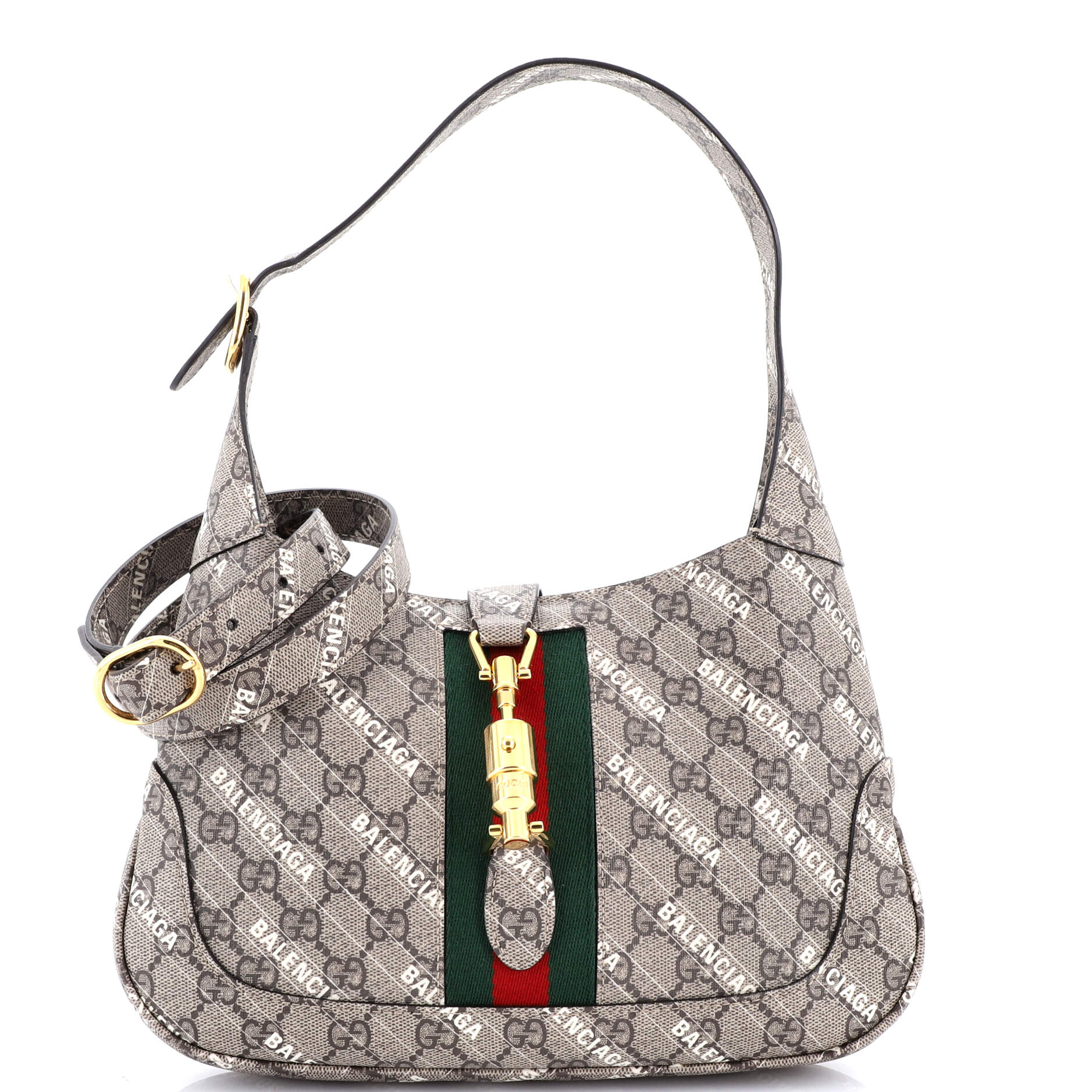 x Balenciaga The Hacker Project Jackie 1961 Hobo GG Coated Canvas Small