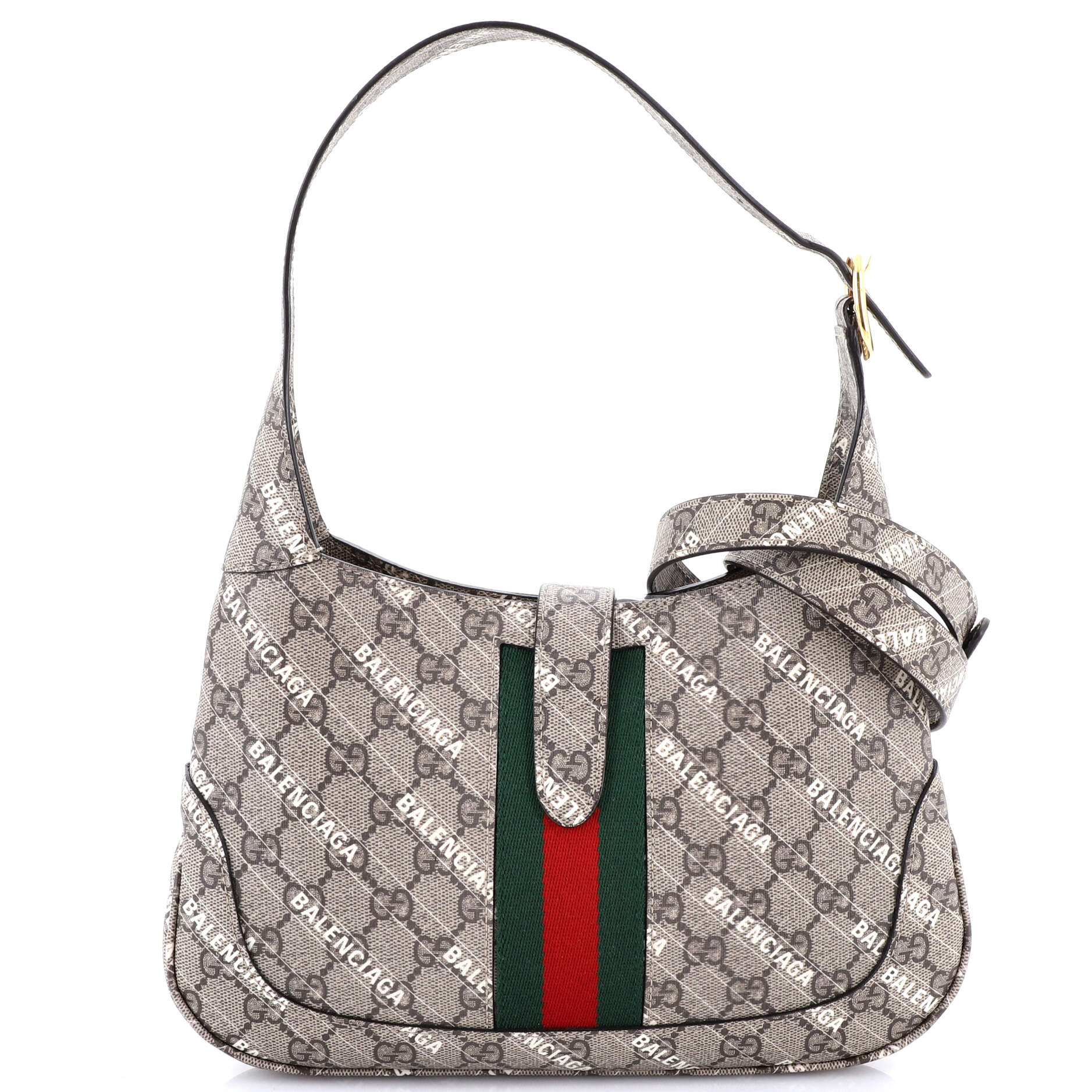 x Balenciaga The Hacker Project Jackie 1961 Hobo GG Coated Canvas Small