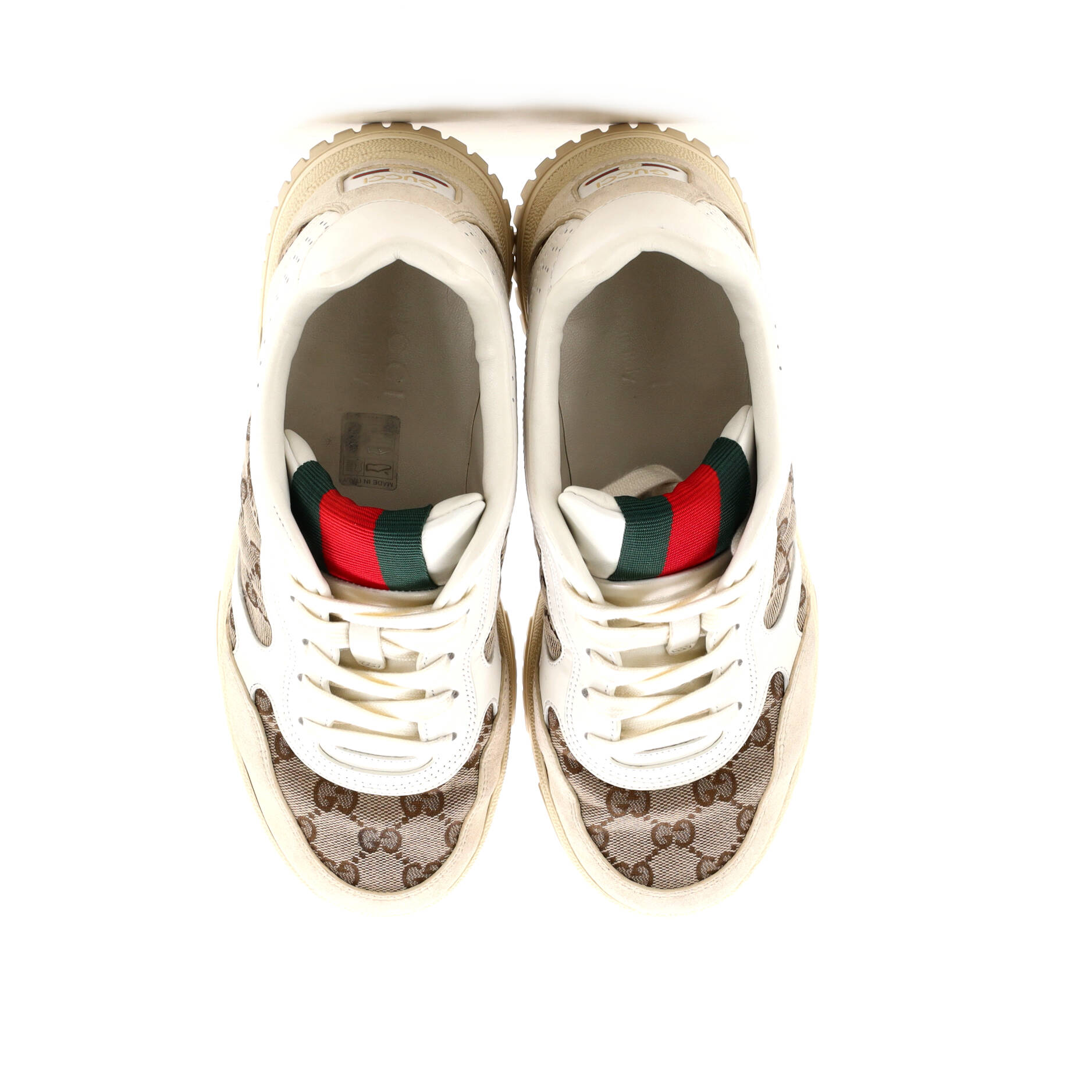 Re-Web Sneakers GG Canvas and Leather