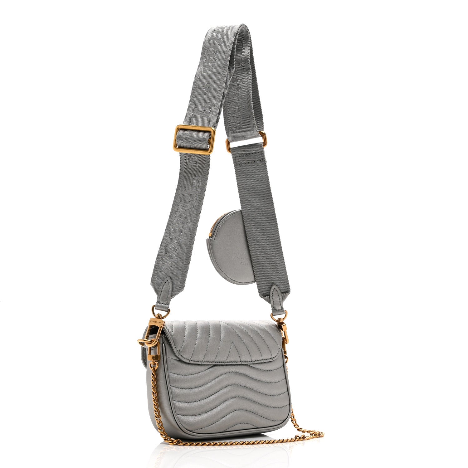 Calfskin New Wave Multi Pochette Metallic Grey