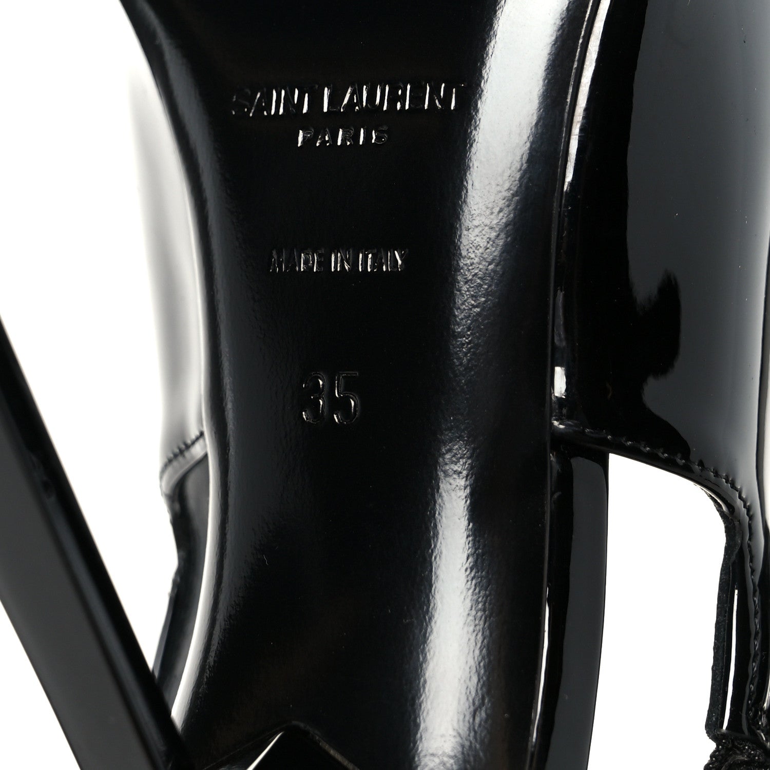 Glazed Calfskin Lee Slingback Pumps 35 Black