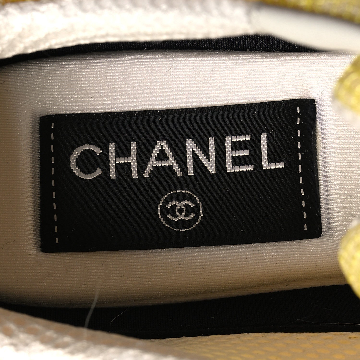 Mesh Embroidered CC Sneakers 36.5 Yellow