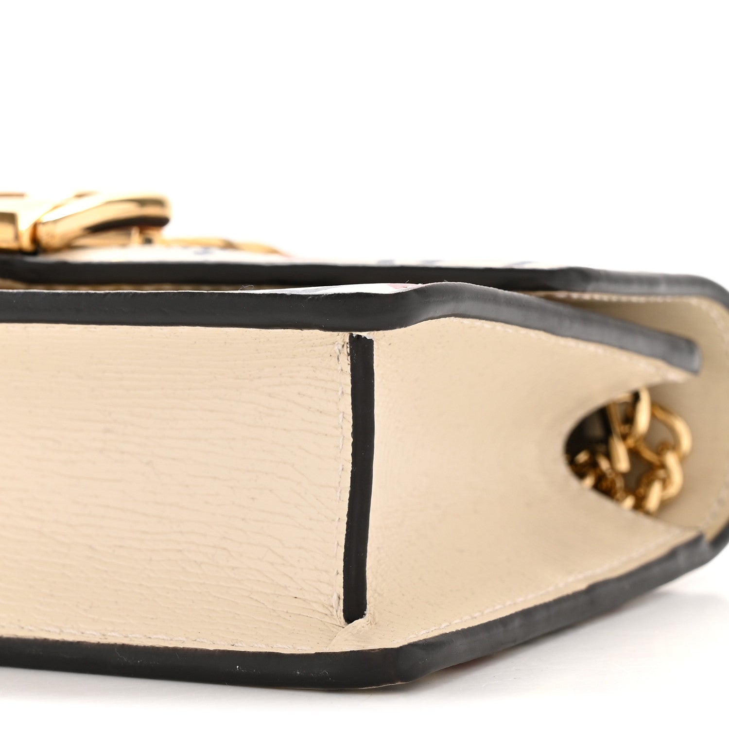 Textured Calfskin Valentine's Day Super Mini Sylvie Chain Shoulder Bag Ivory