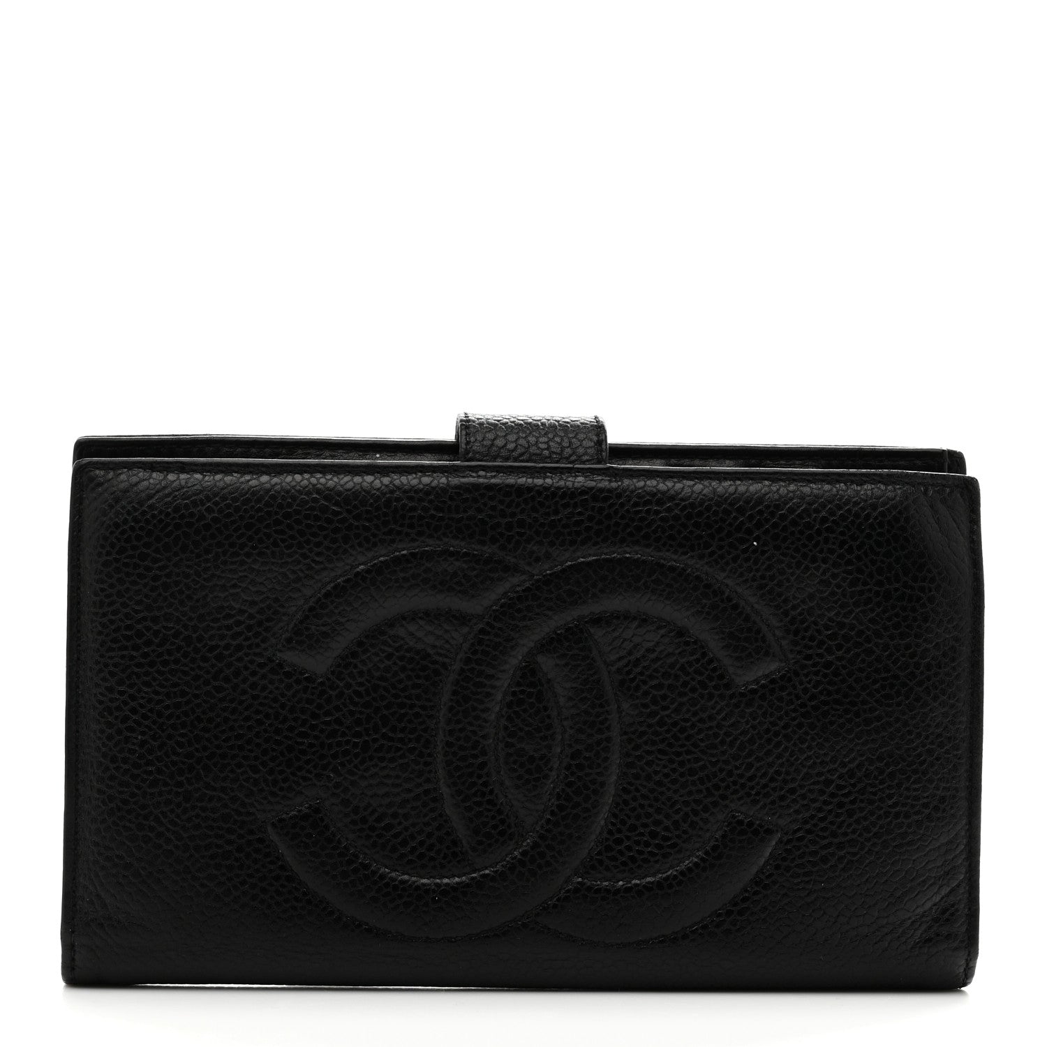 Caviar Timeless CC French Wallet Black