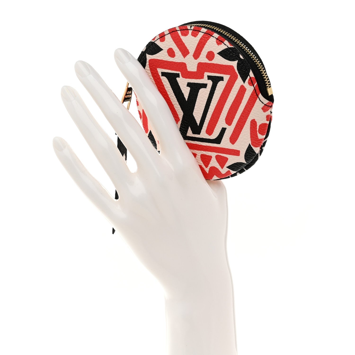 Monogram Giant Crafty Round Coin Purse Creme Rouge