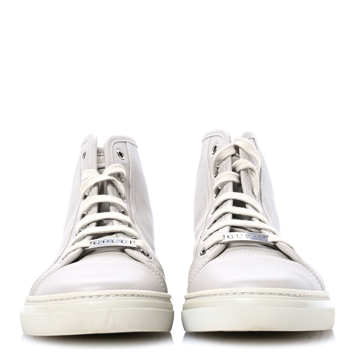 Miro Soft Calfskin Womens High Top Sneakers 38.5 Mystic White