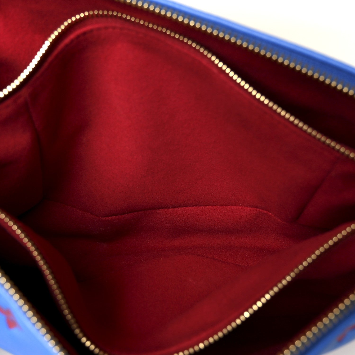 Lambskin Embossed Monogram Vuittamins Coussin PM Blue Red