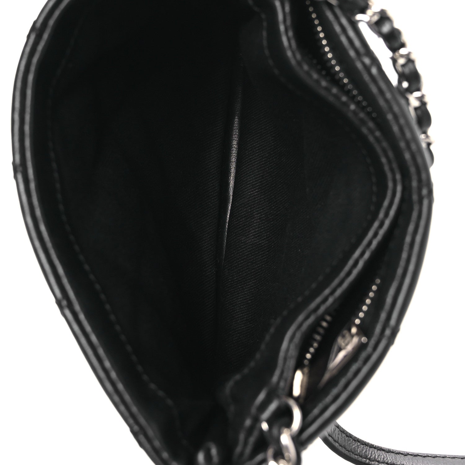 Calfskin Quilted Crossbody Bag Black