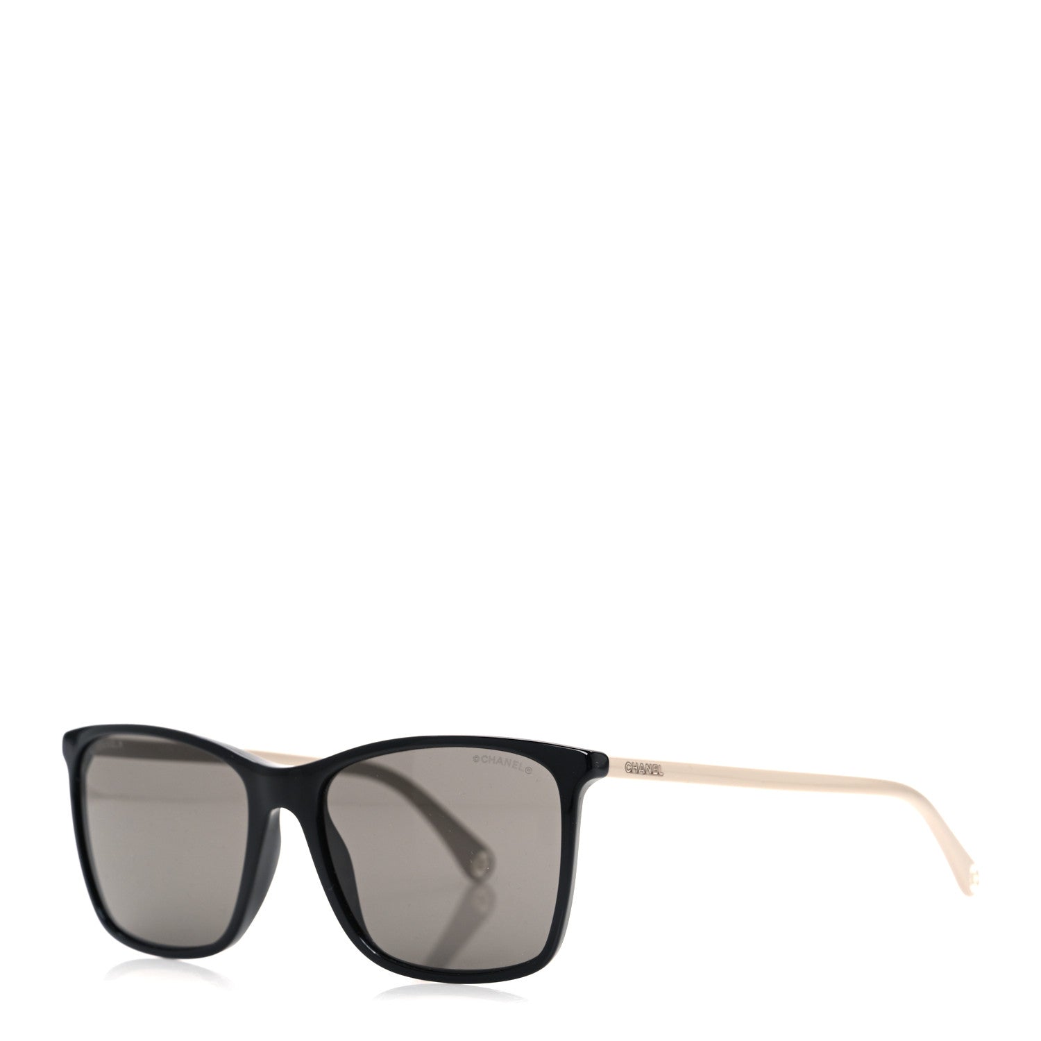 Acetate Polarized Square Sunglasses 5447-A Black Beige