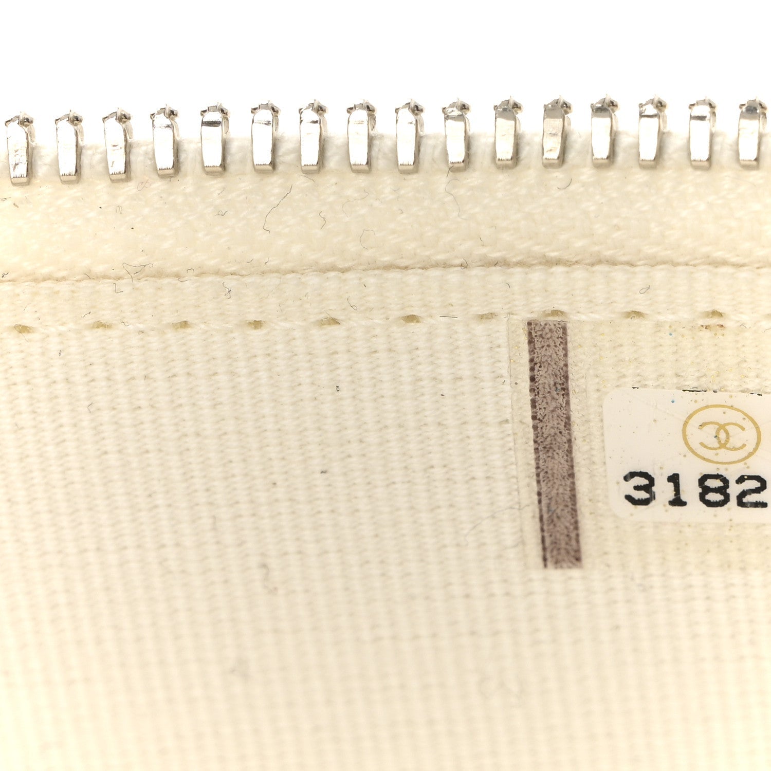 Lambskin Crochet Quilted Small Vanity Case With Chain White