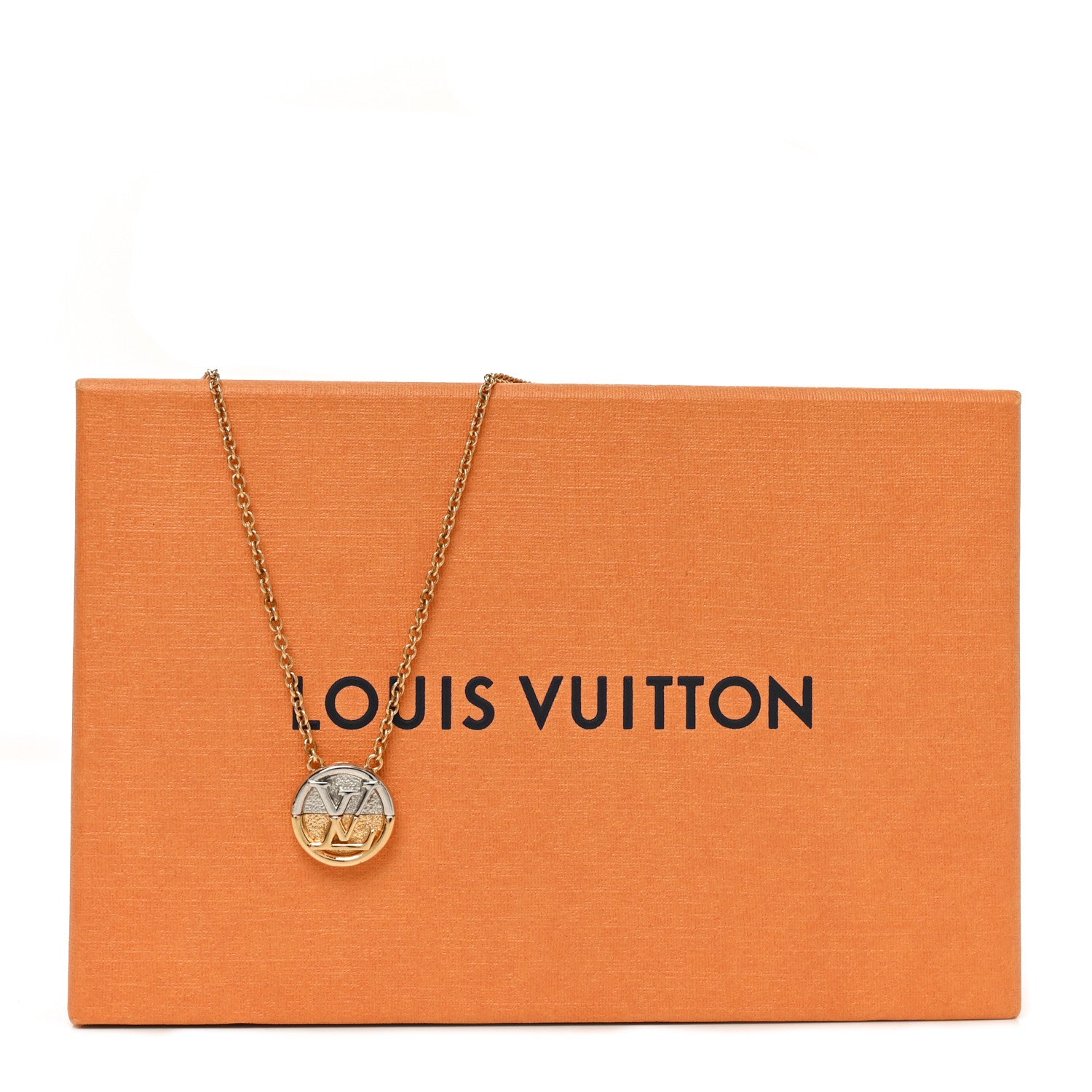 Metal L to V Necklace Gold Silver