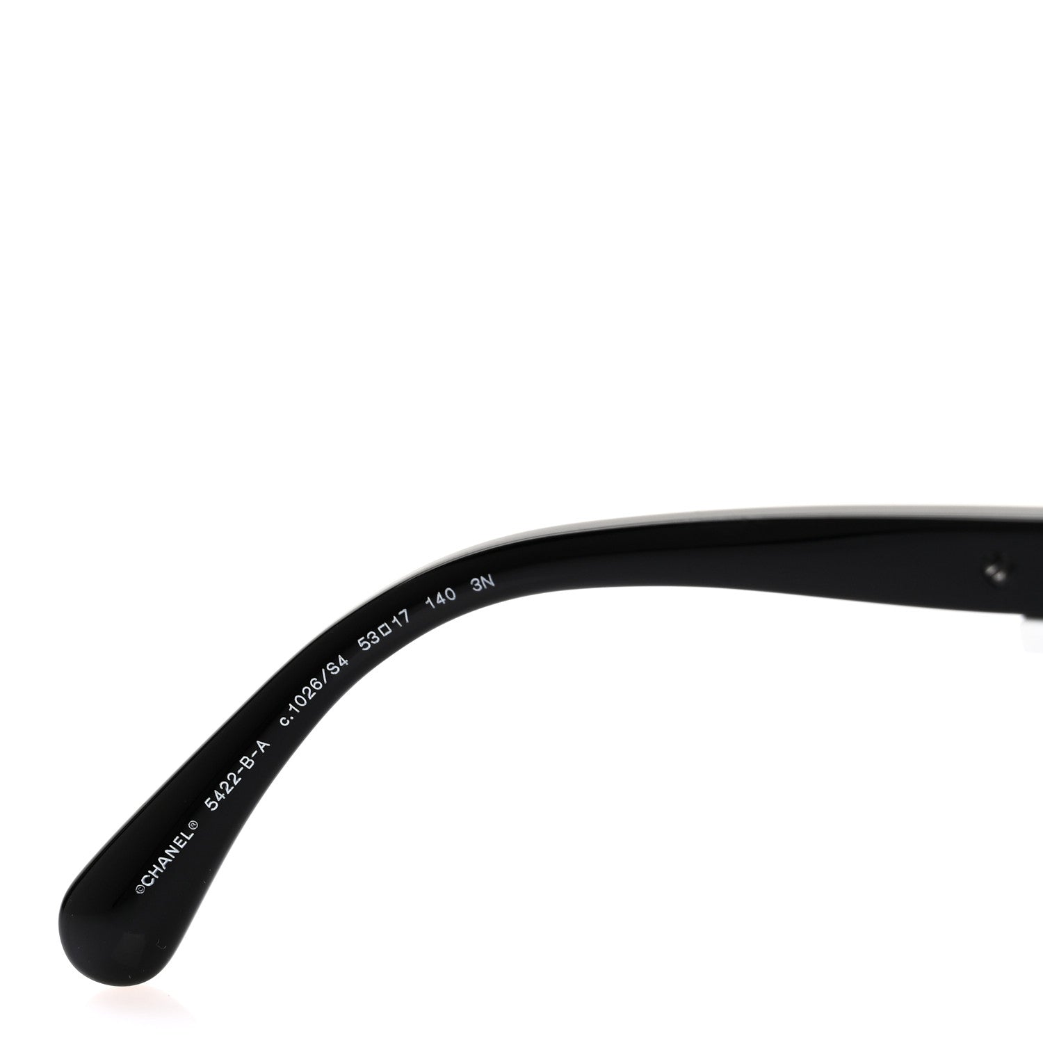 Acetate Strass Square Sunglasses 5422-B-A Black White