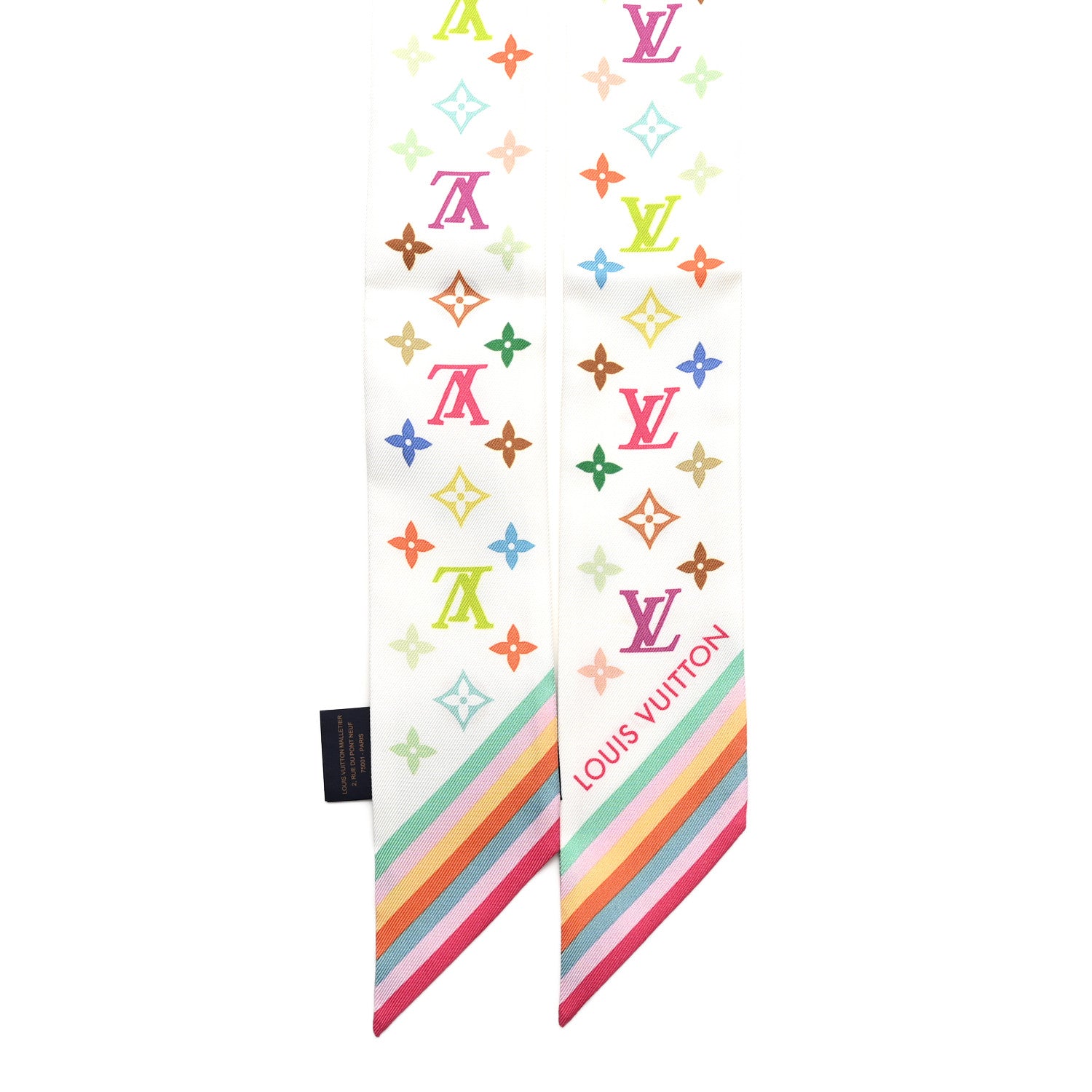 LV X TM Silk Monogram Multicolor BB Bandeau White