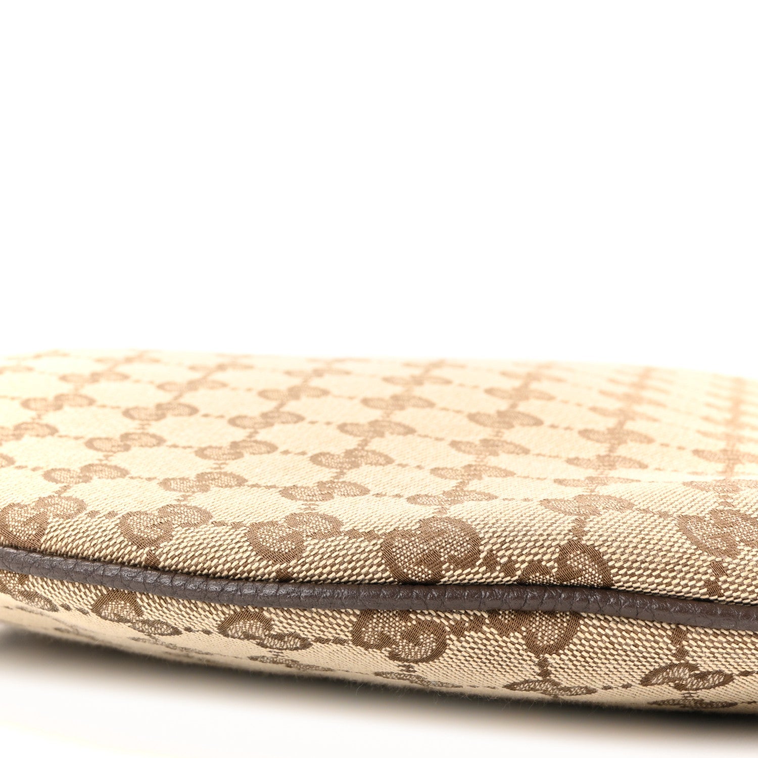 Monogram Calfskin Web Medium B Shoulder Bag Beige Brown