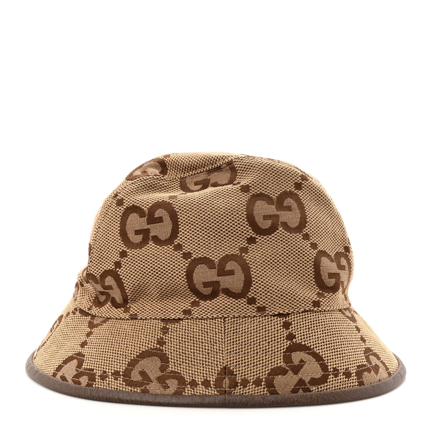 Monogram Jumbo GG Bucket Hat M Camel Ebony New Acero