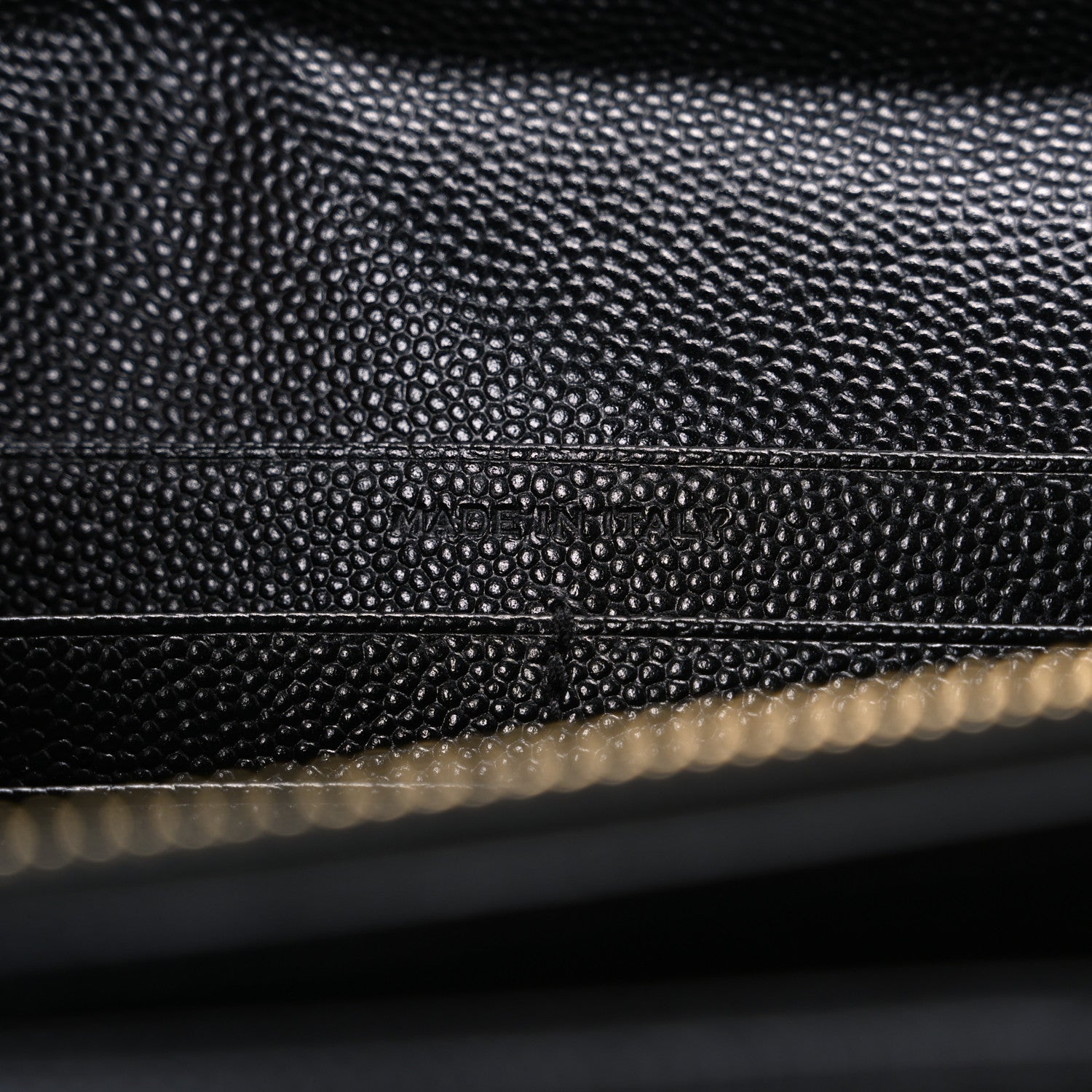 Grain De Poudre Matelasse Chevron Monogram Chain Wallet Black
