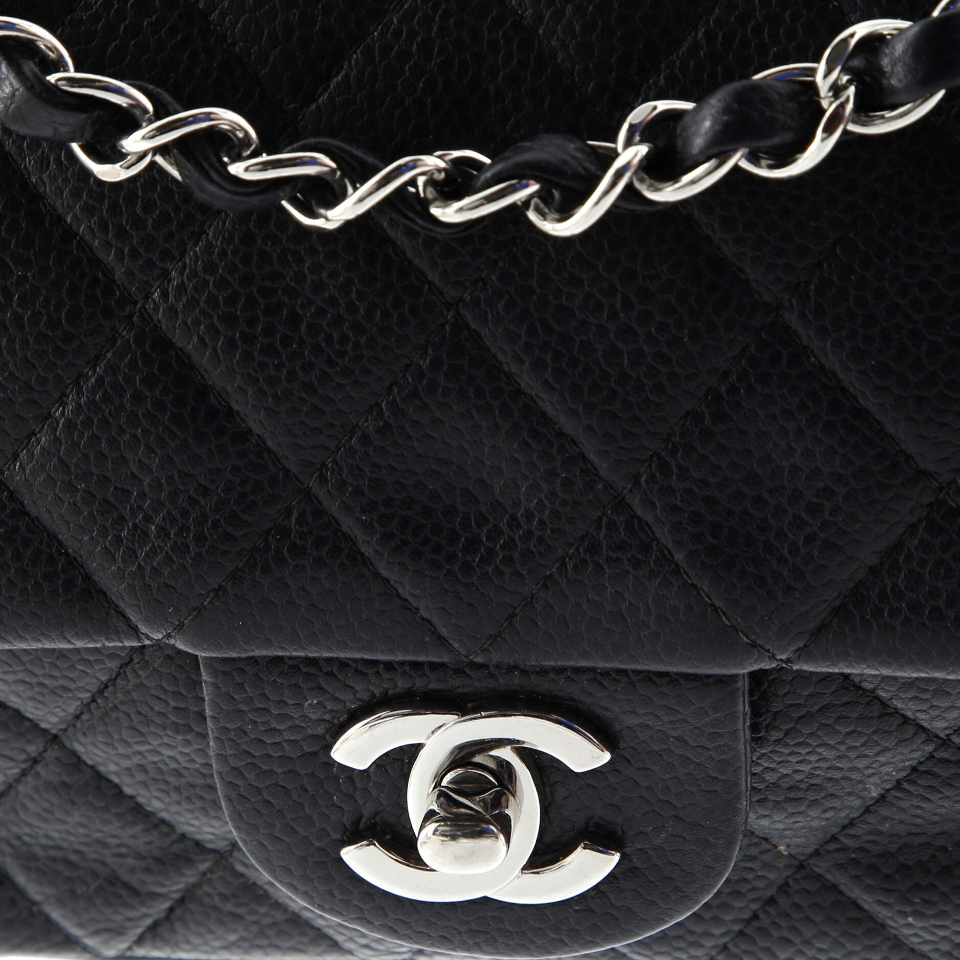 Classic Single Flap Bag Quilted Caviar Mini