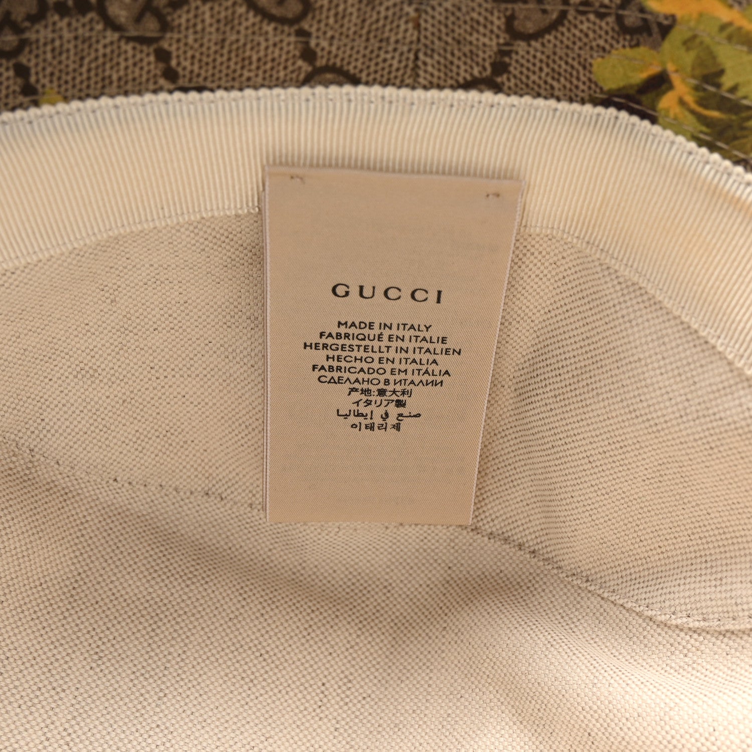 GG Supreme Monogram Azalea Calfskin Dusty Carnation Retro Interlocking G Bucket Hat S Beige Ebony Multicolor