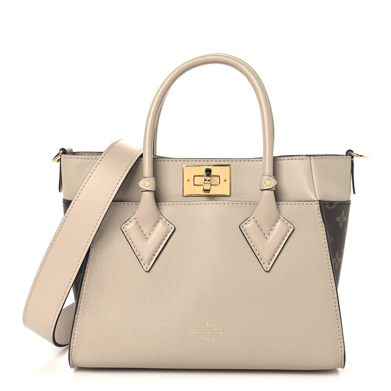 Calfskin Monogram On My Side PM Greige