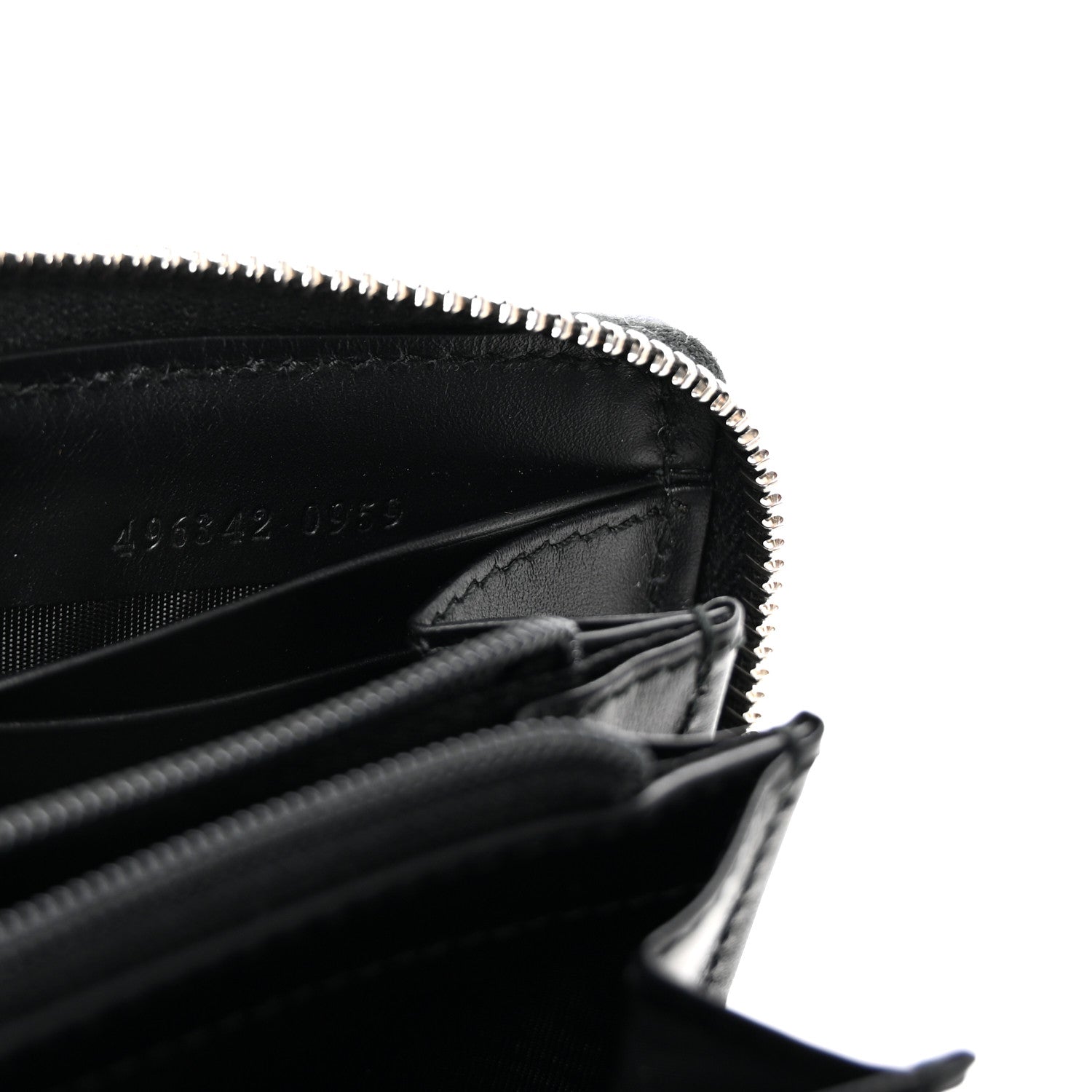 GG Supreme Monogram Night Courrier Embroidered Zip Around Wallet