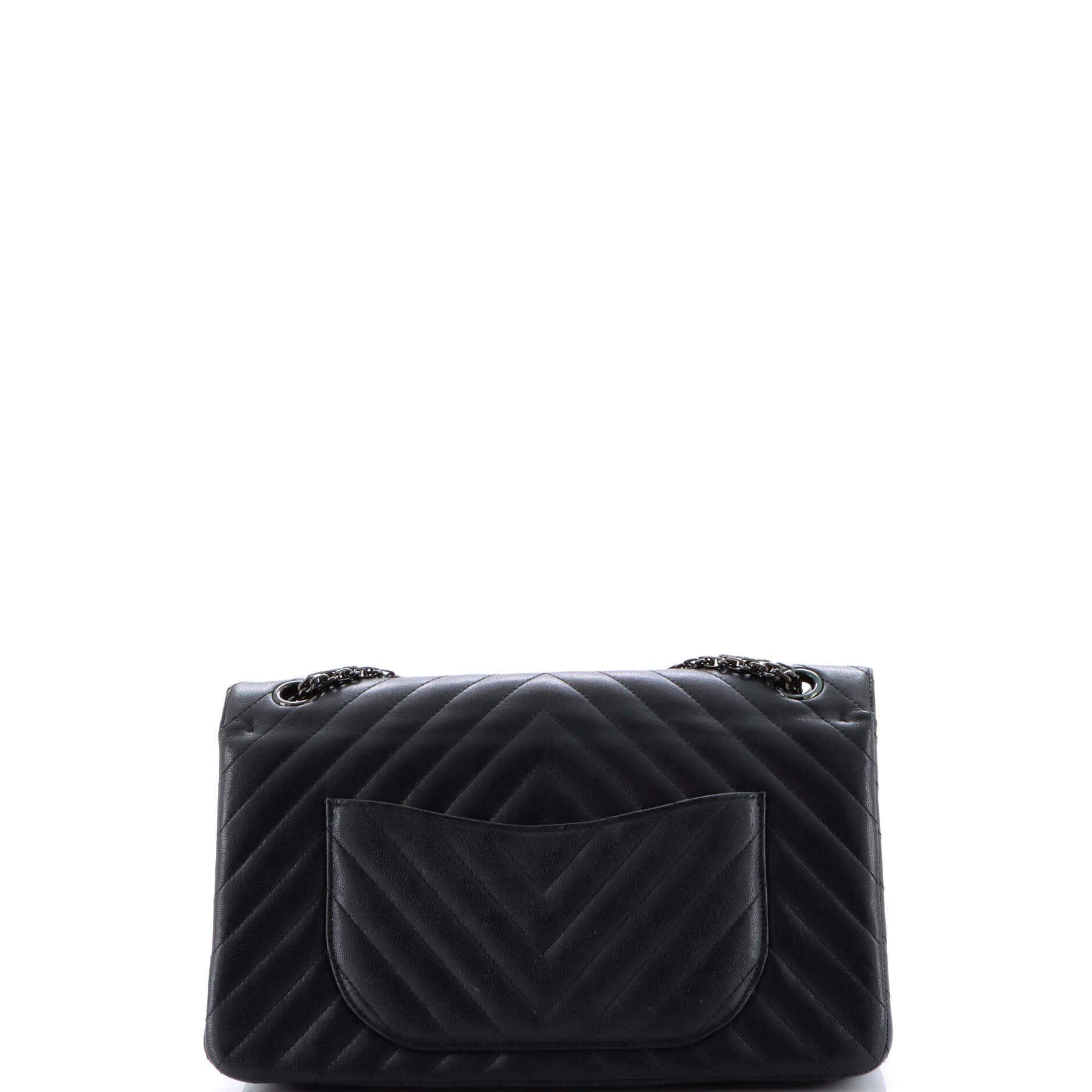 So Black Reissue 2.55 Flap Bag Chevron Sheepskin 226