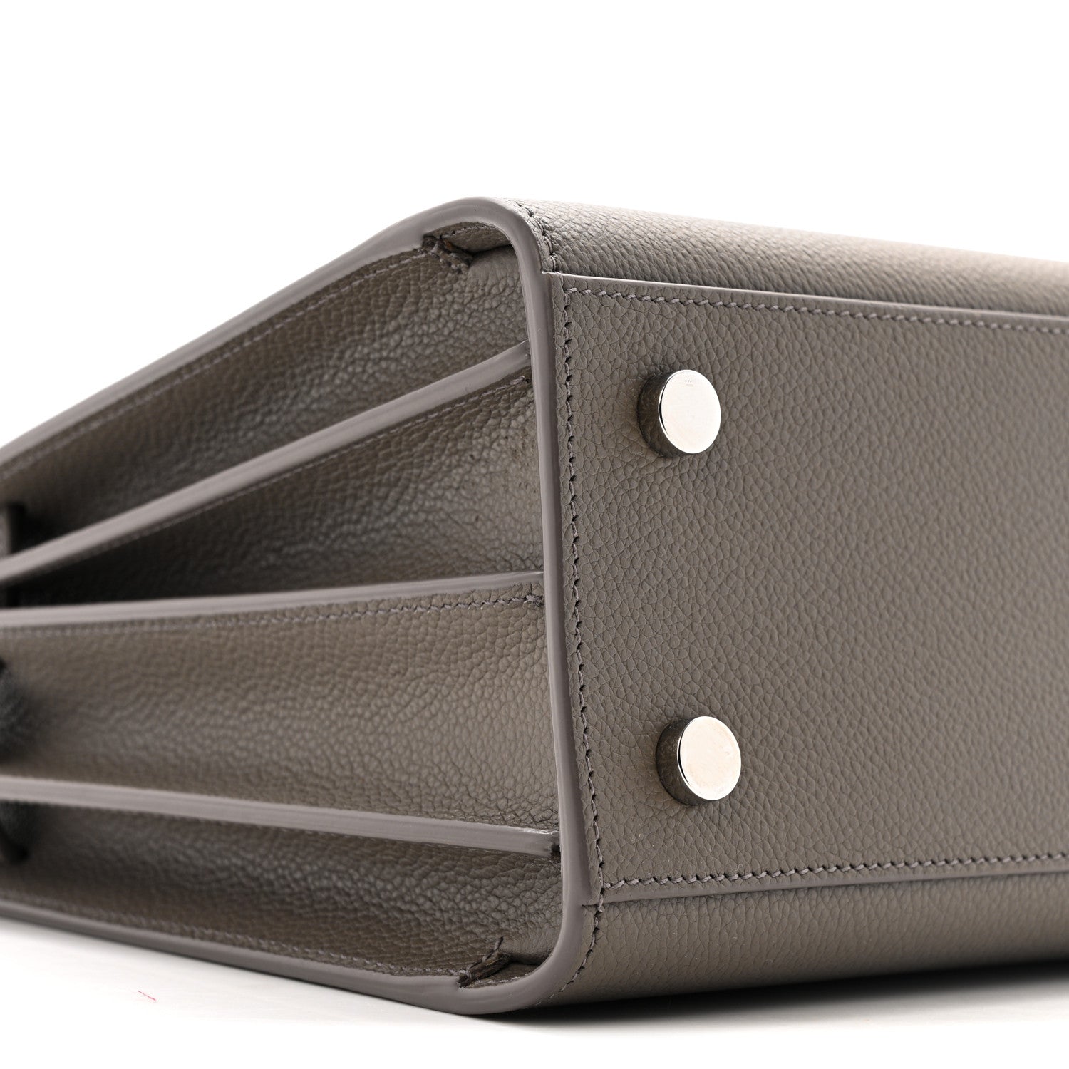 Grained Calfskin Baby Sac De Jour Fog