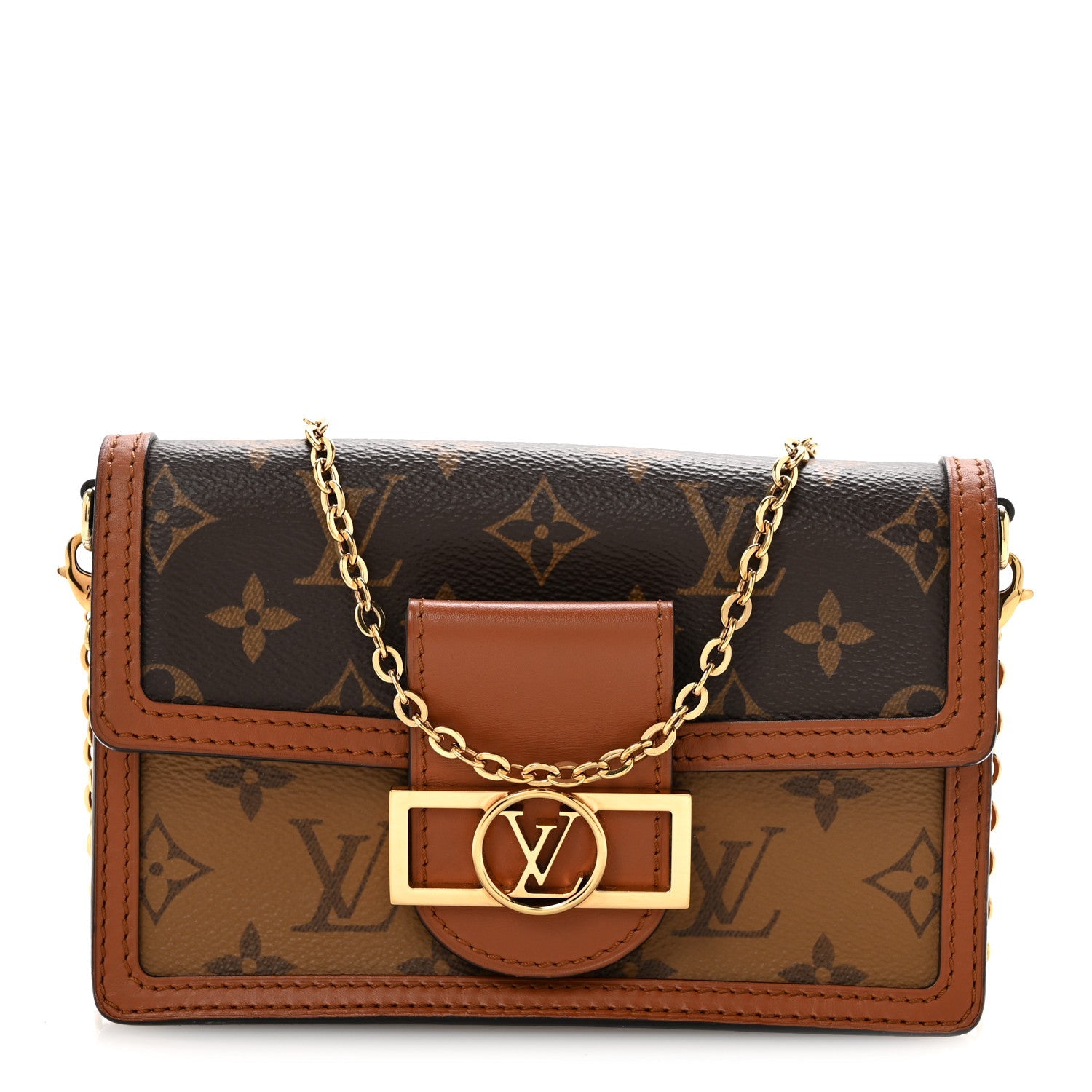 Reverse Monogram Dauphine Chain Wallet