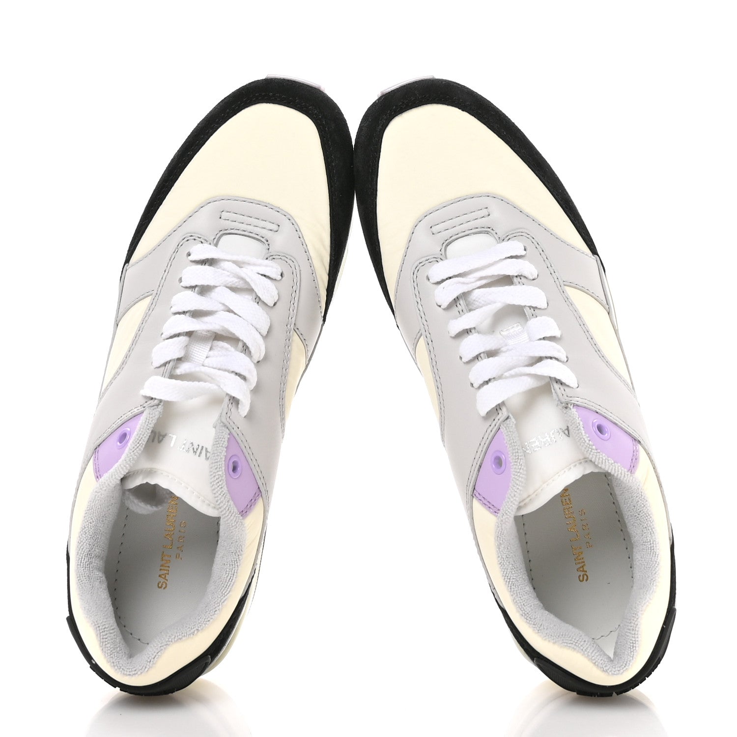 Nylon Calfskin Suede Mens Bump Low Top Sneakers 42 White Air Grey Black Lavender