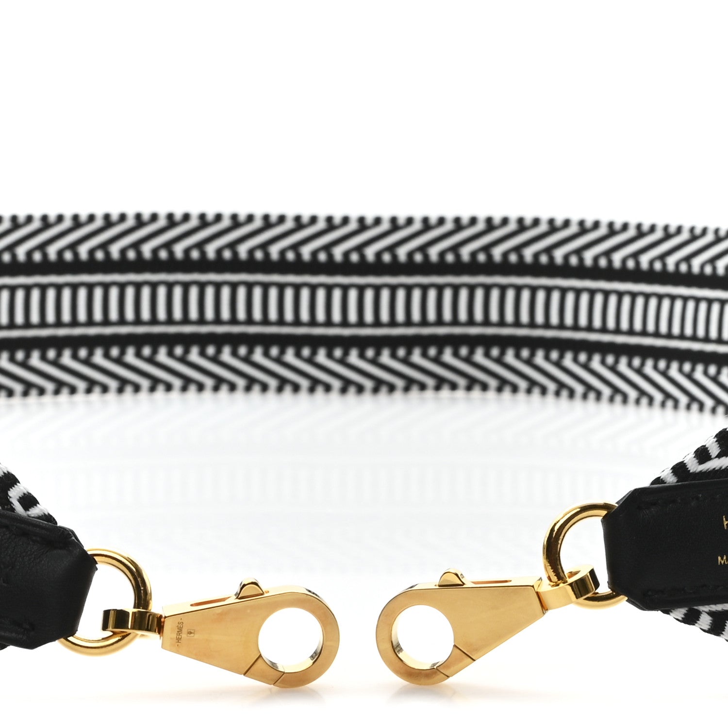 Toile Swift 50mm Sangle Cavale Shoulder Strap Black Ecru