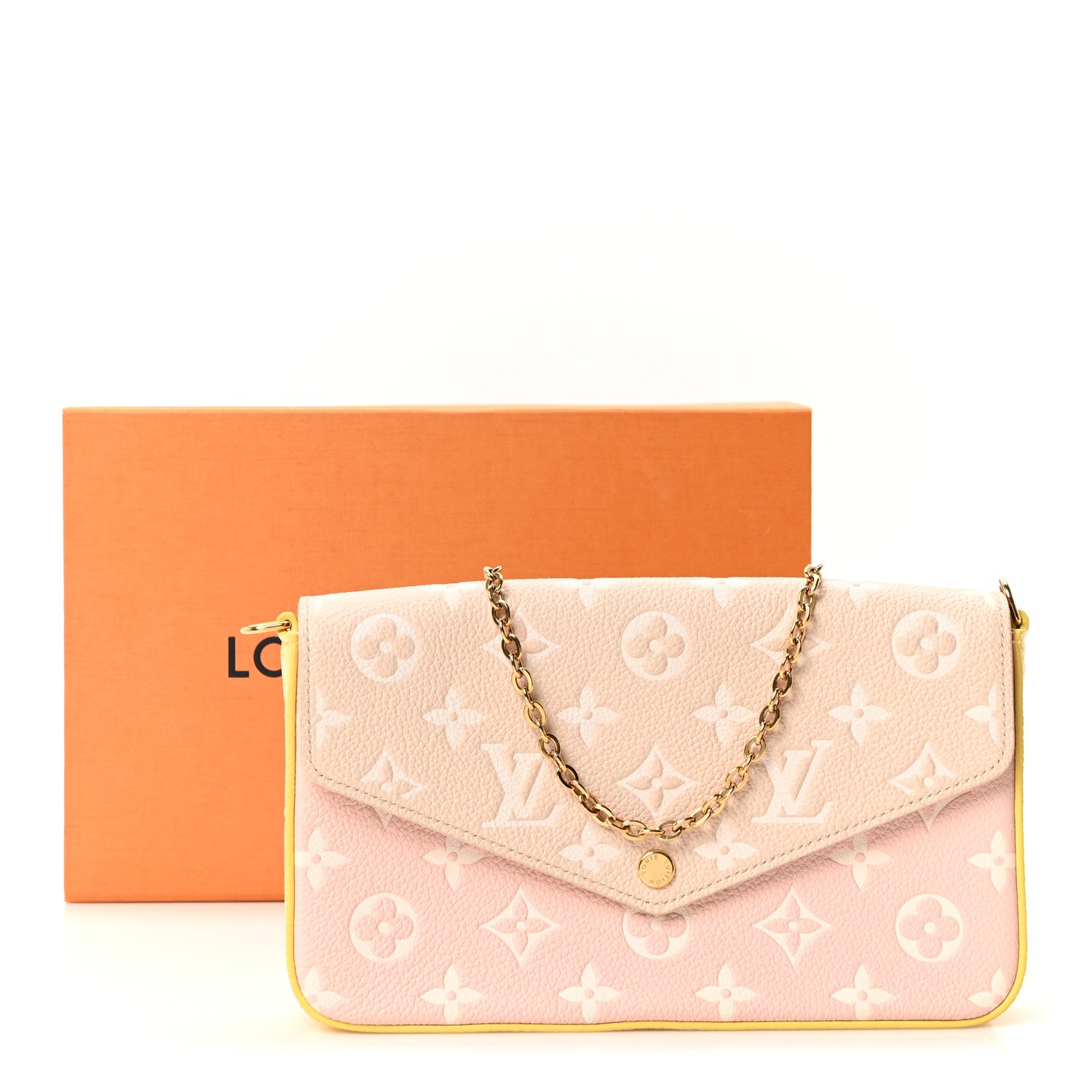 Empreinte Spring in the City Felicie Pochette Chain Wallet Pink Beige Yellow