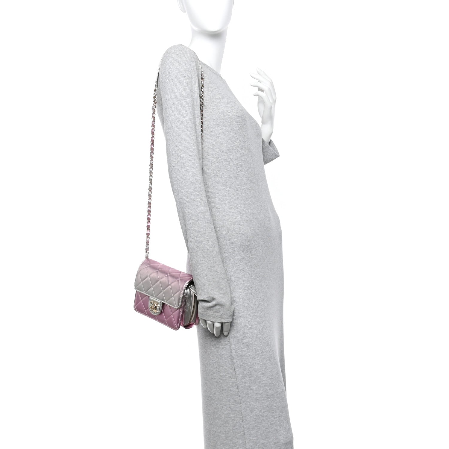 Metallic Lambskin Like A Wallet Flap Golden Pink