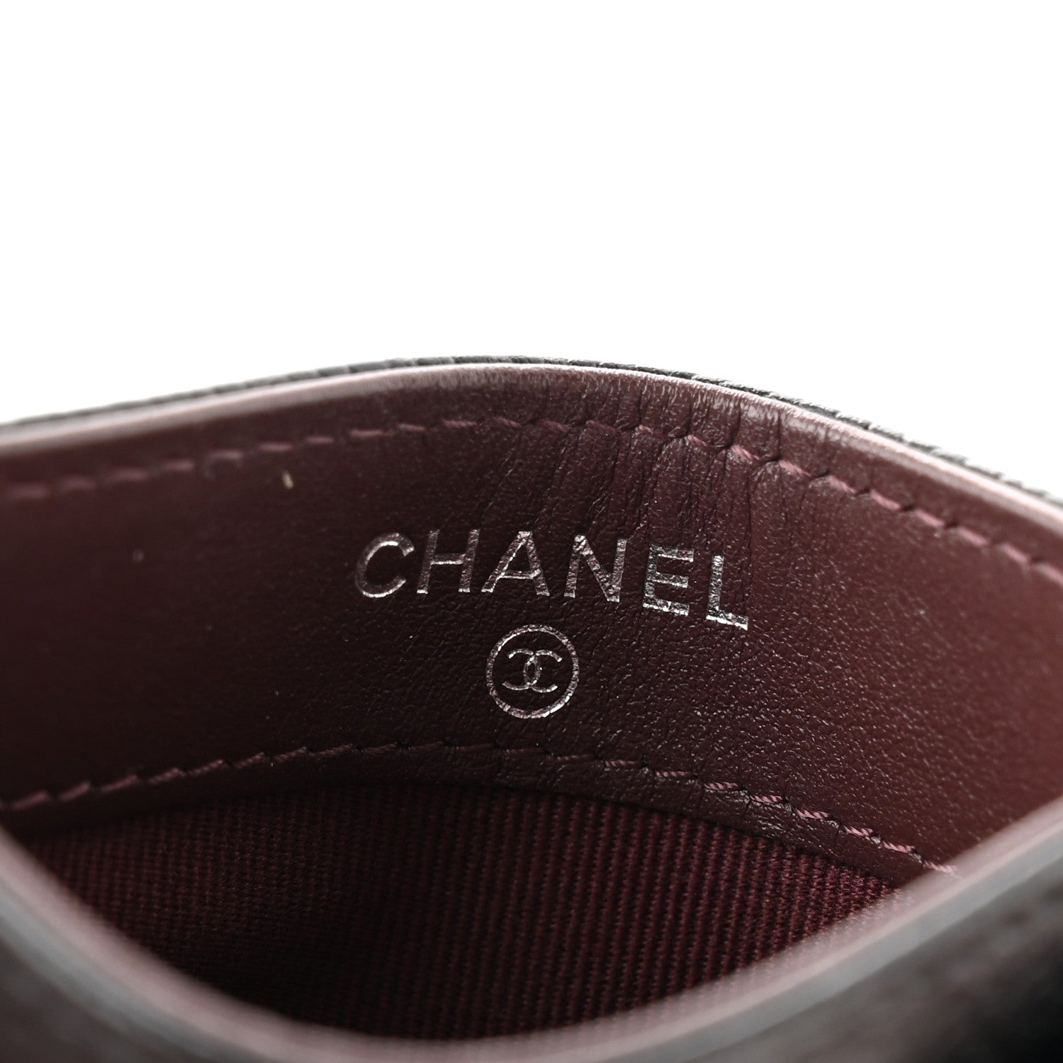 Caviar Quilted Card Holder Black