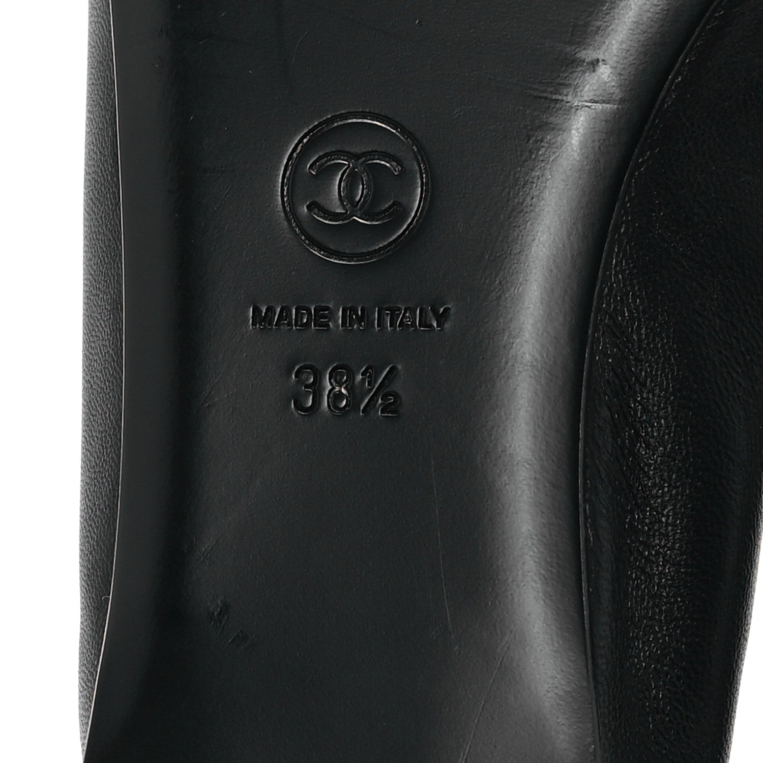 Lambskin Grosgrain Cap Toe CC Ballerina Flats With Leg Warmers 38.5 Black