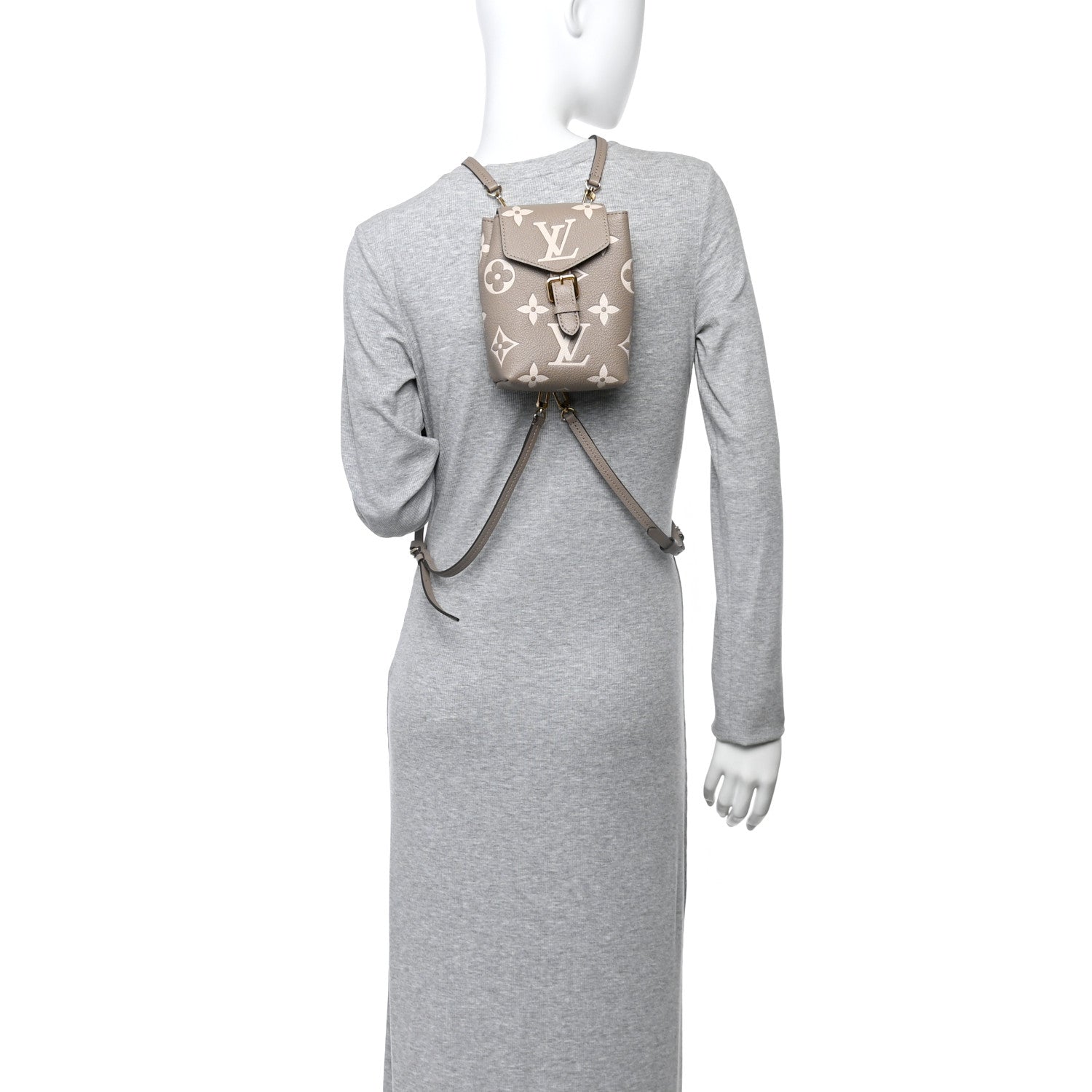 Empreinte Monogram Giant Tiny Backpack Tourterelle Cream