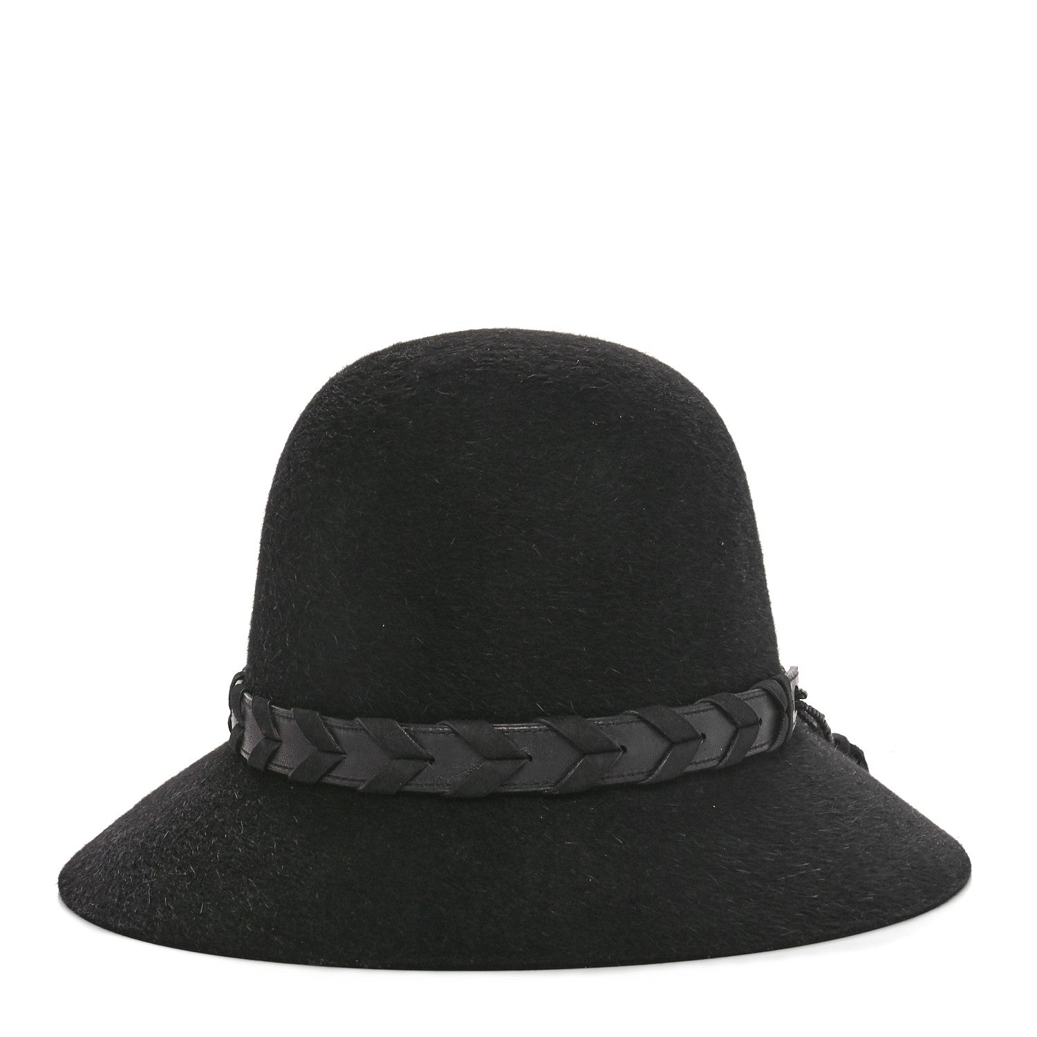 Rabbit Felt Lambskin Hat 58 Black